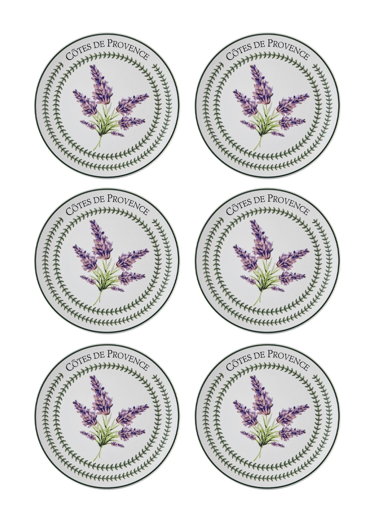 The Mia Provence Lavanta Pasta Tabağı 6lı Set 19 cm PRC002