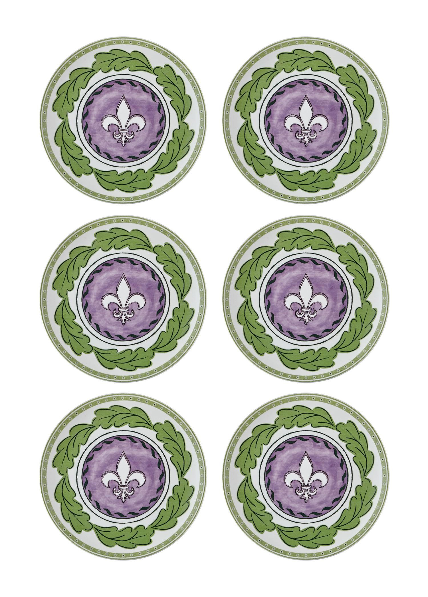 The Mia Provence Lavanta Pasta Tabağı 6lı Set 19 cm PRC001