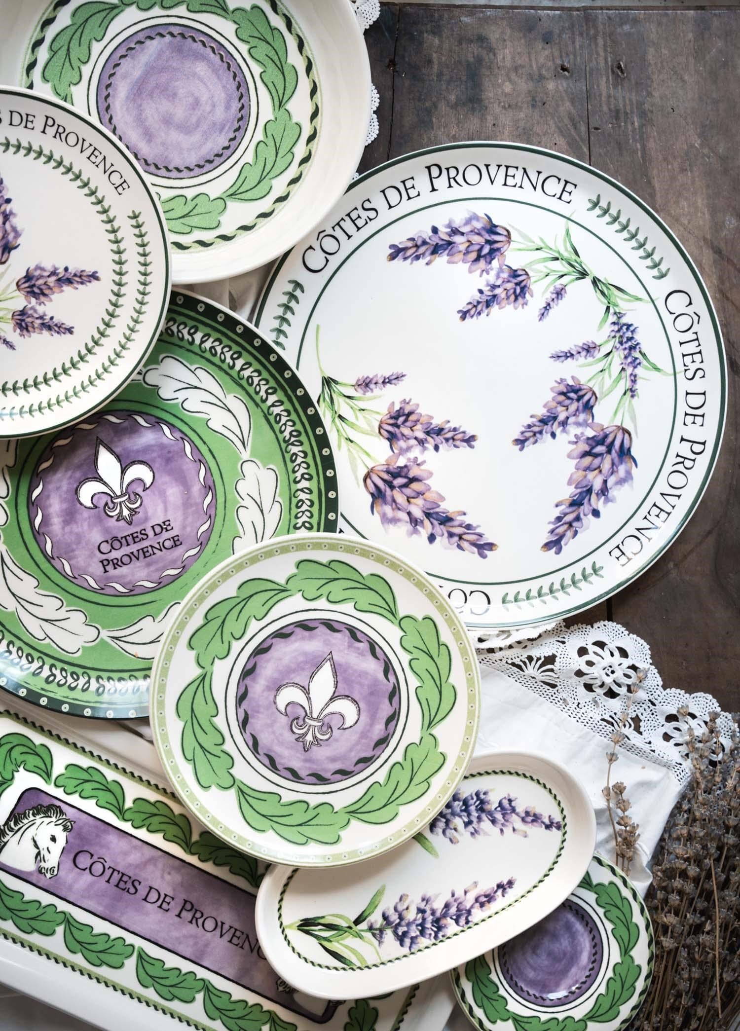 The Mia Provence Lavanta Pasta Tabağı 6lı Set 19 cm PRC001