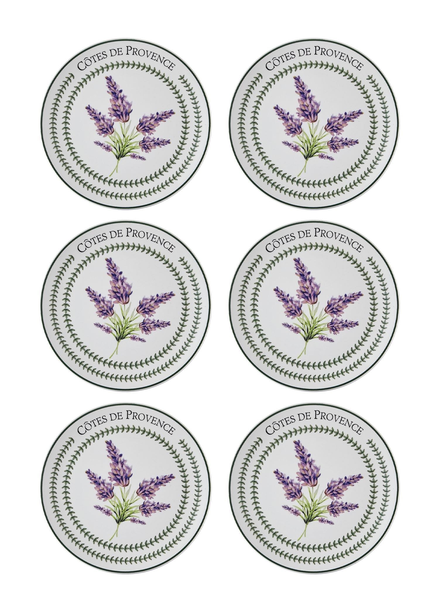 The Mia Provence Lavanta Pasta Tabağı 6lı Set 19 cm PRC002