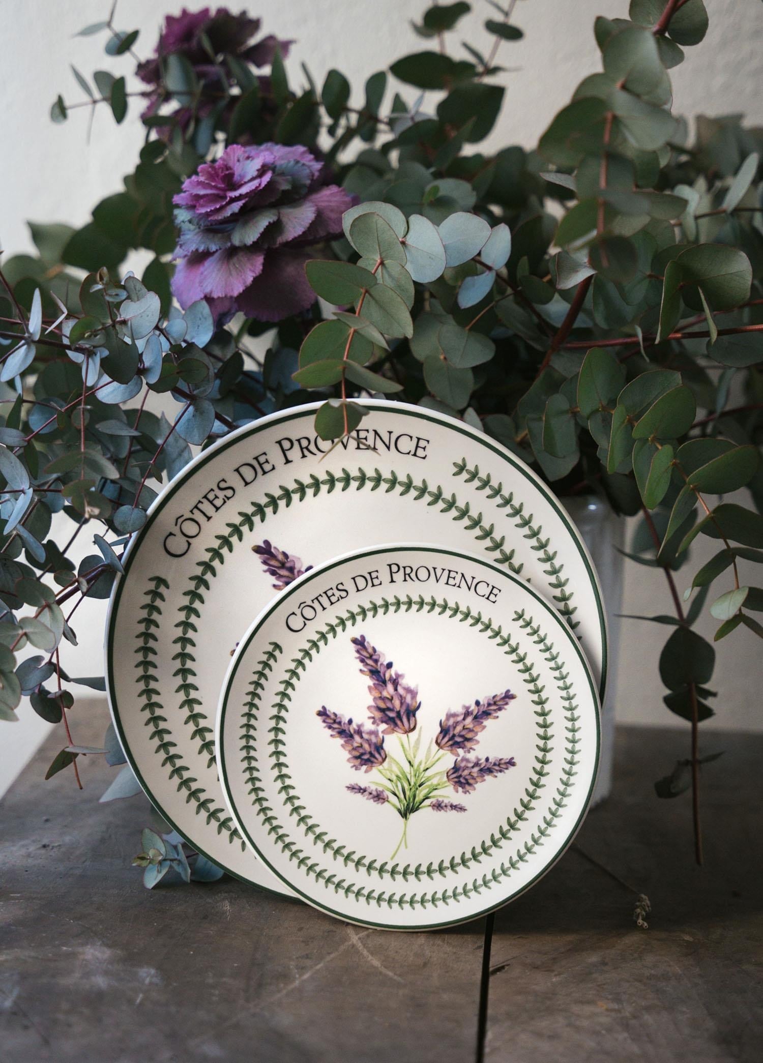 The Mia Provence Lavanta Pasta Tabağı 6lı Set 19 cm PRC002