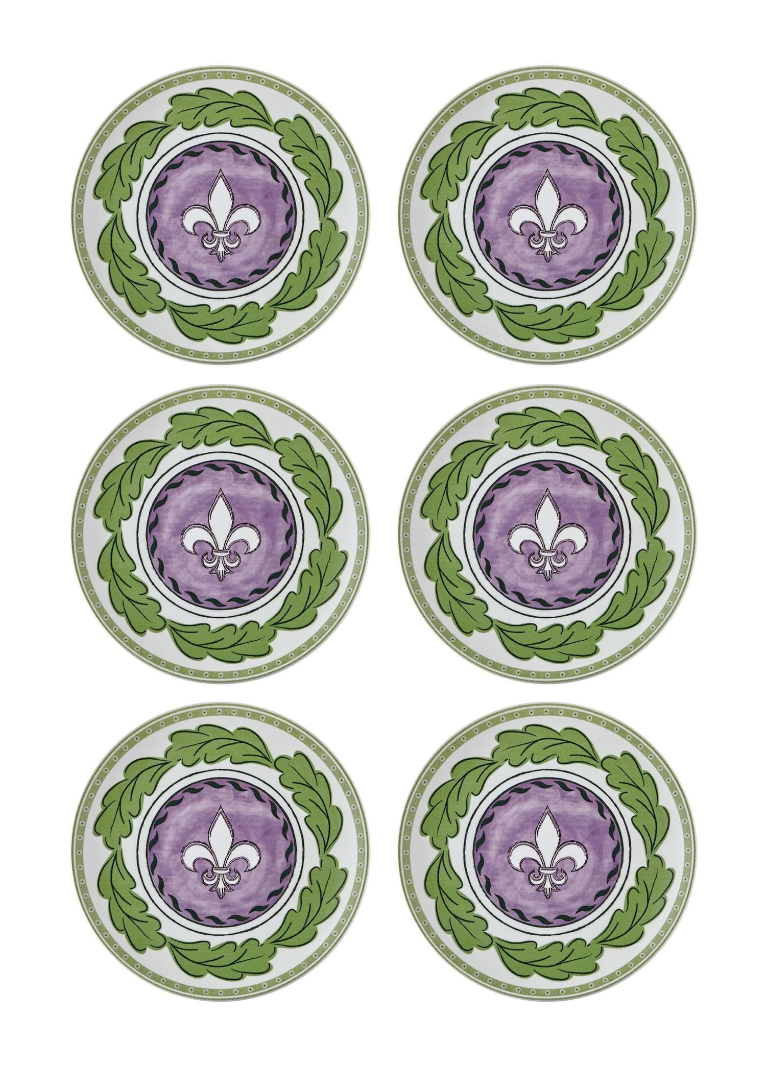 The Mia Provence Lavanta Pasta Tabağı 6lı Set 19 cm PRC001