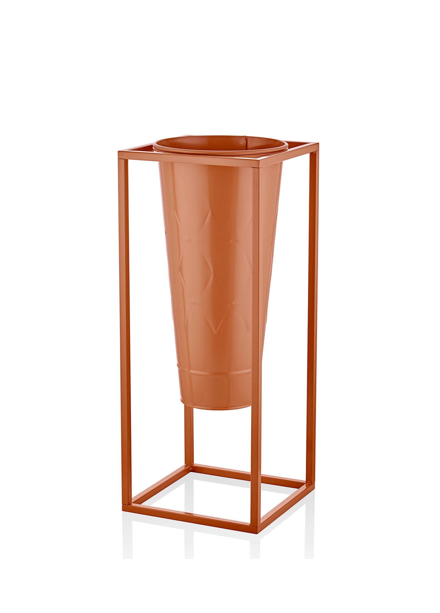 The Mia Prizma Vazo Saksı Terracota 70x30x30 cm
