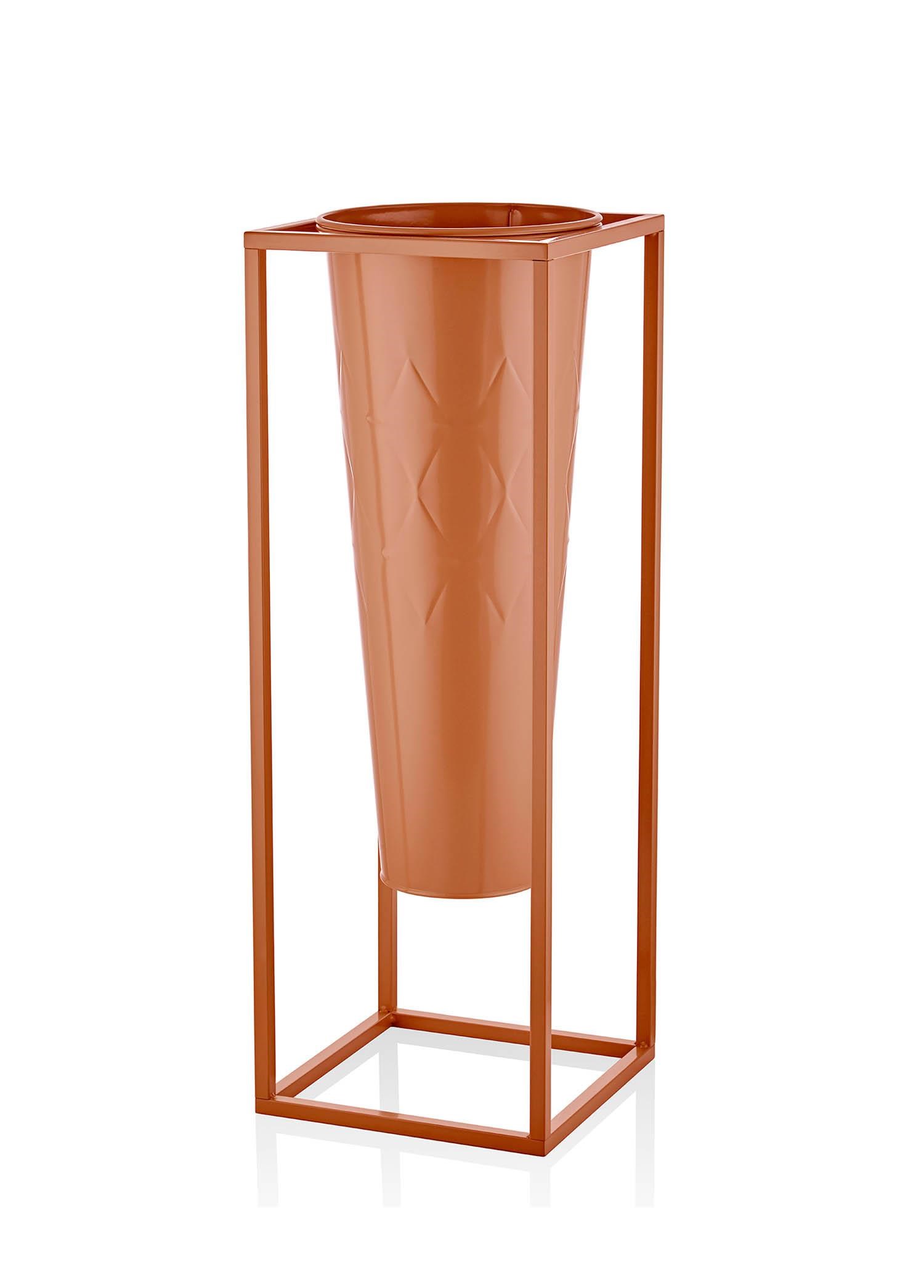 The Mia Prizma Vazo Saksı Terracota 80x30x30 cm