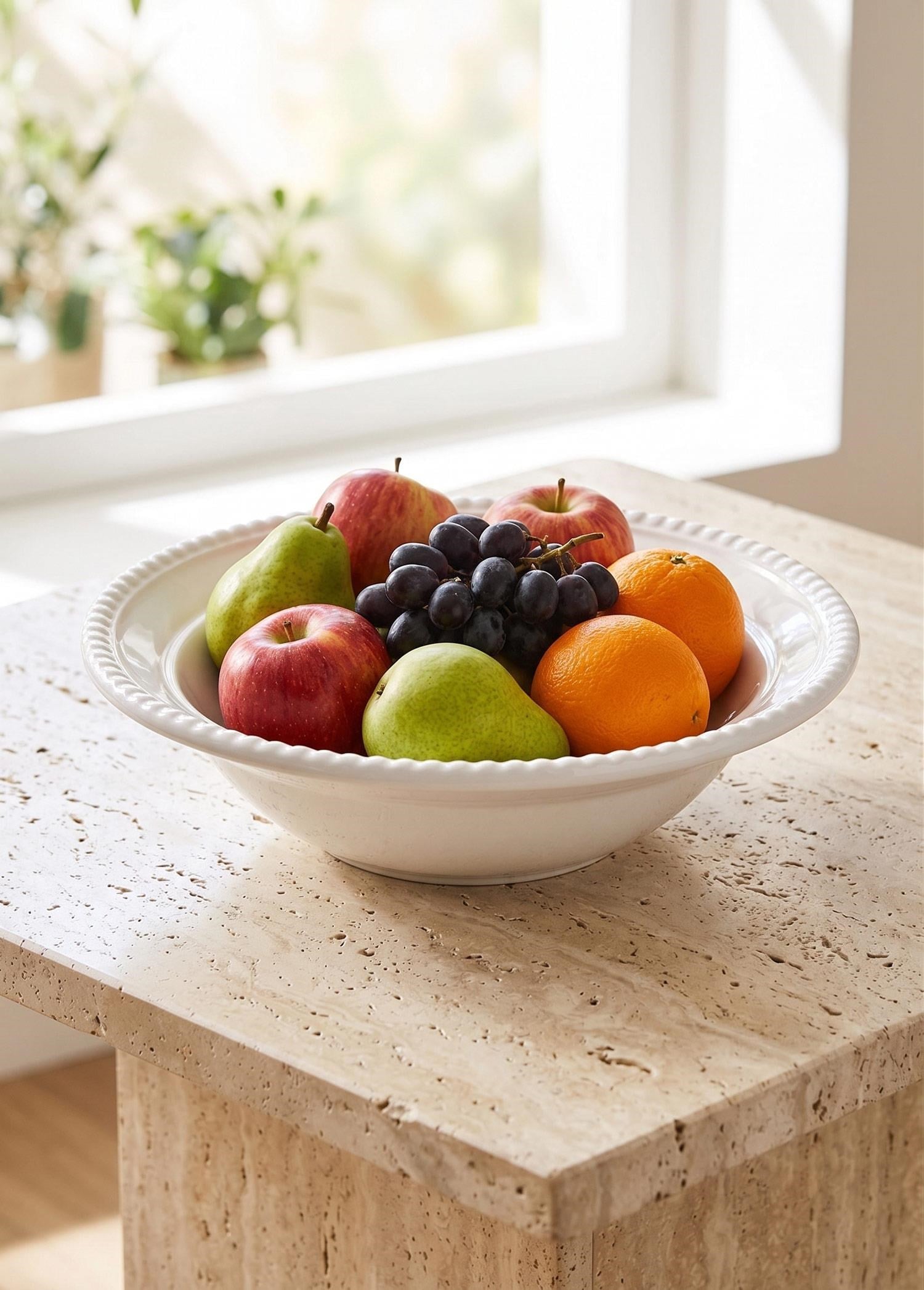 The Mia Grande Salata Kasesi Beyaz 22 cm
