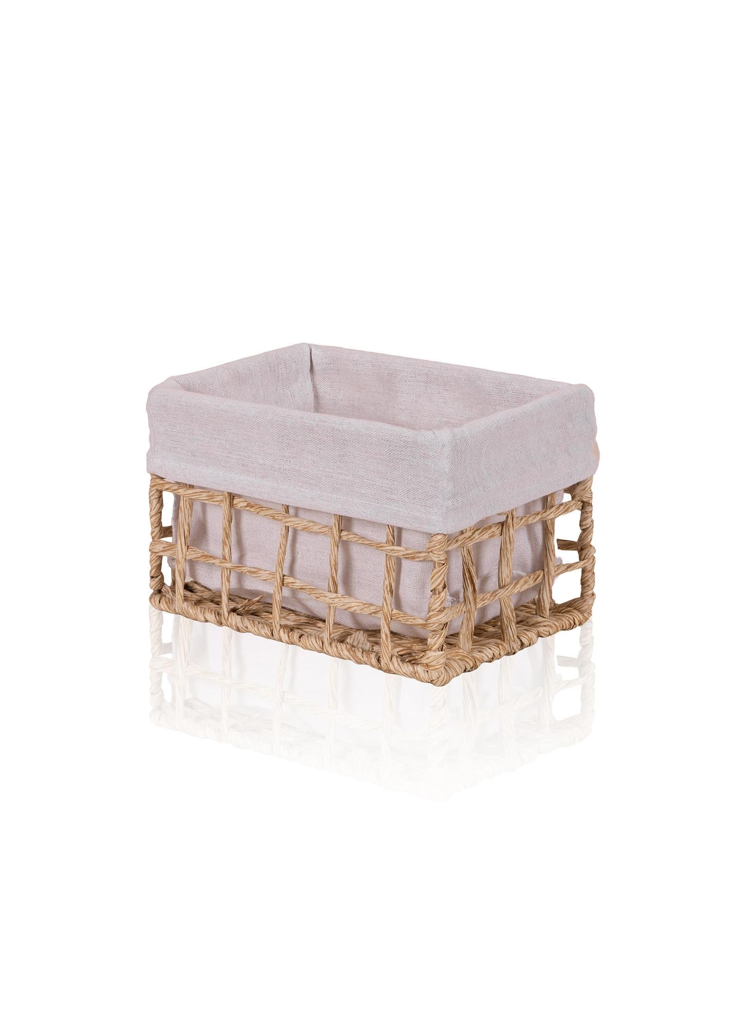 The Mia Braid Hasır Organizer Sepet Naturel 22x14x13 cm