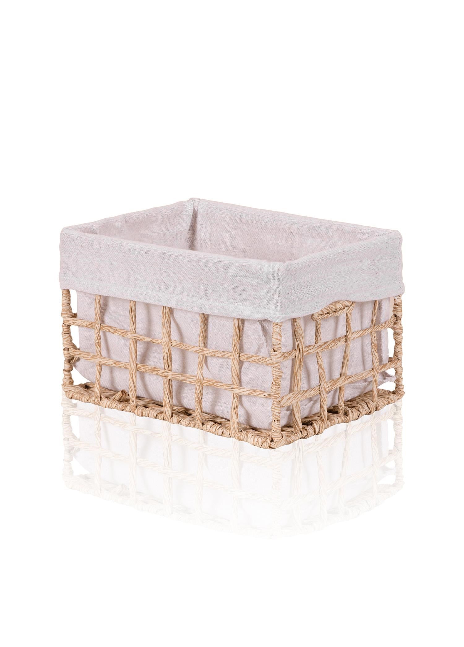 The Mia Braid Hasır Organizer Sepet Naturel 26x18x16 cm