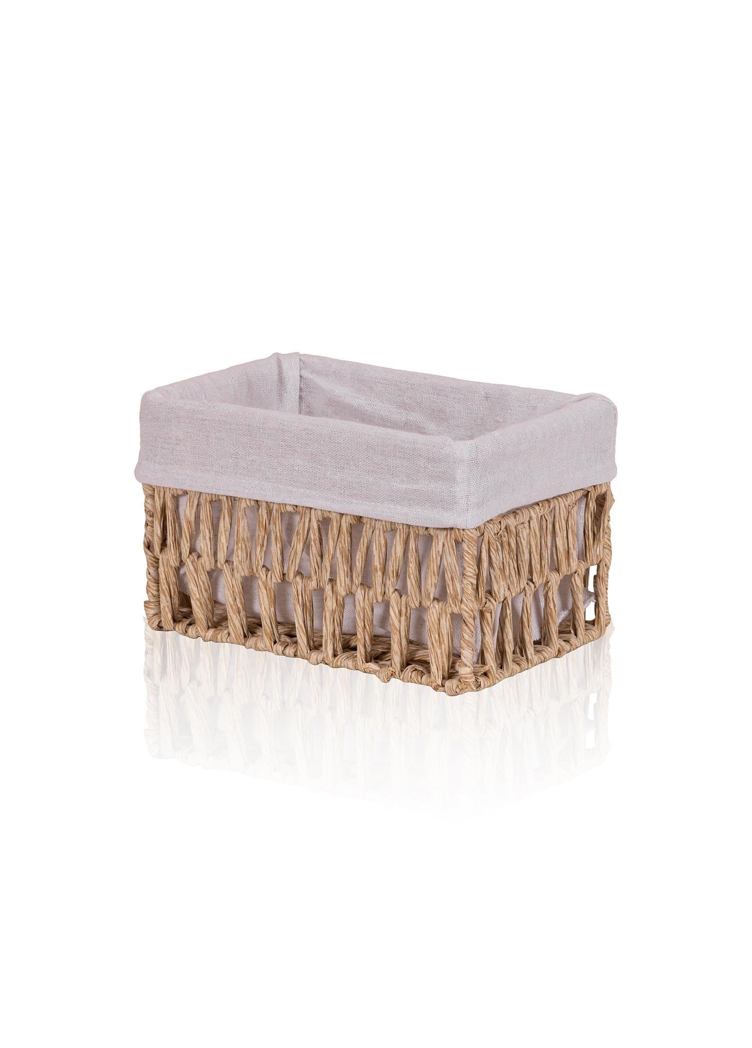 The Mia Cesta Hasır Organizer Sepet Naturel 22x14x13 cm