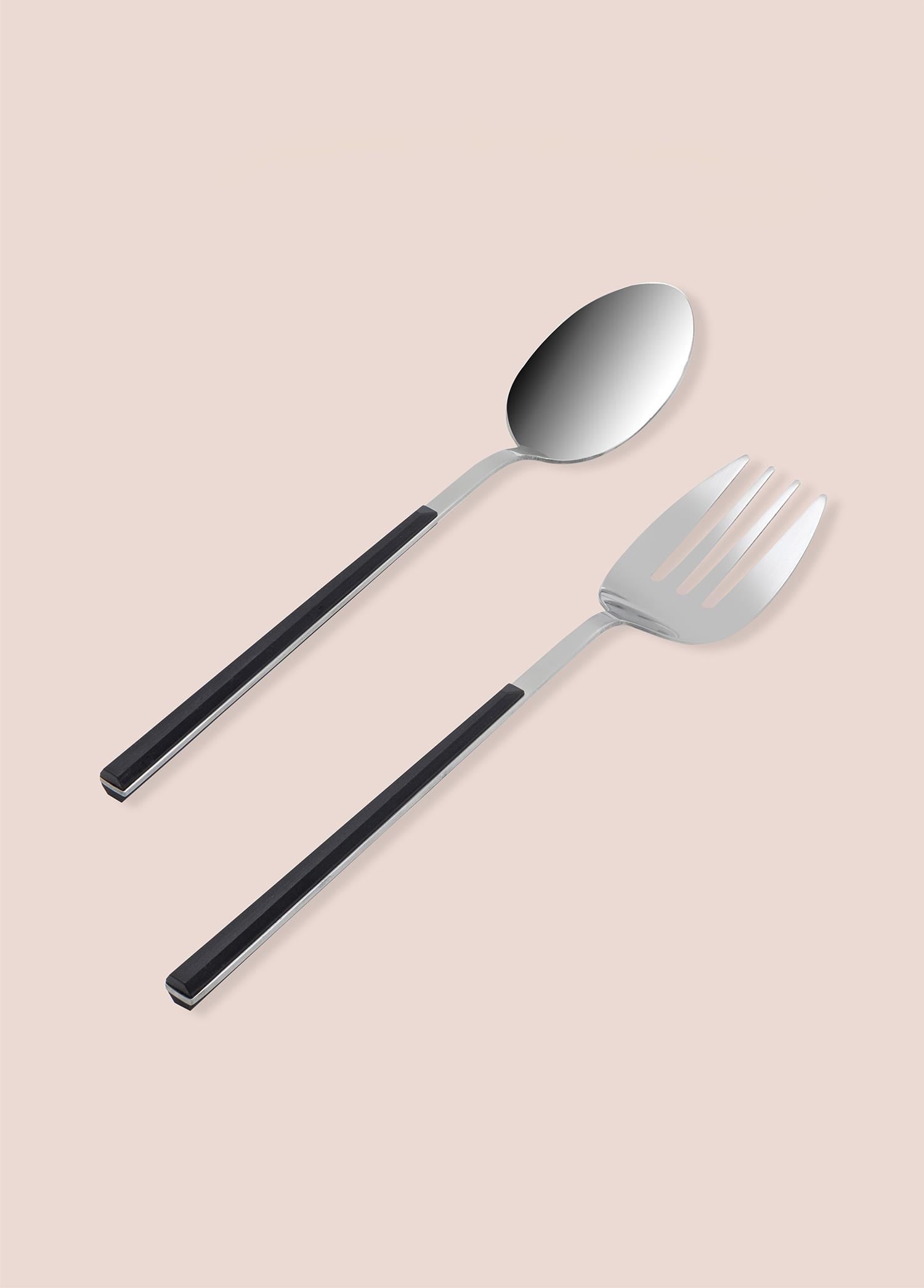 The Mia Bianco Salata Servis Takımı Gümüş 2 Parça CKB0224