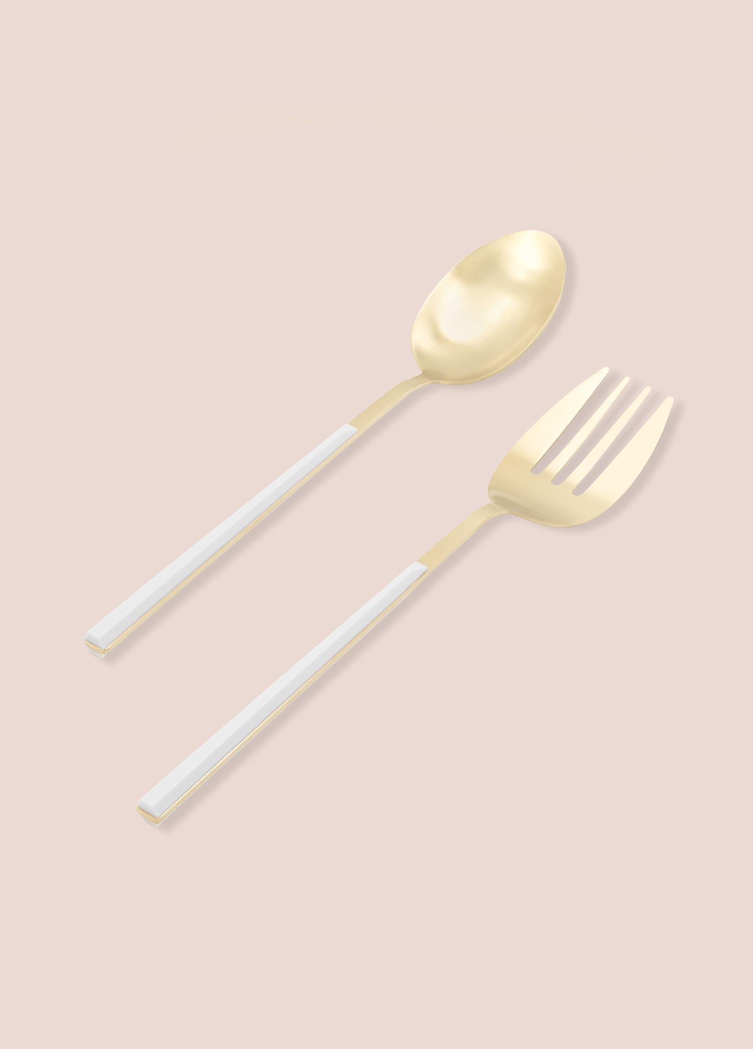 The Mia Bianco Salata Servis Takımı Gold 2 Parça CKB0247