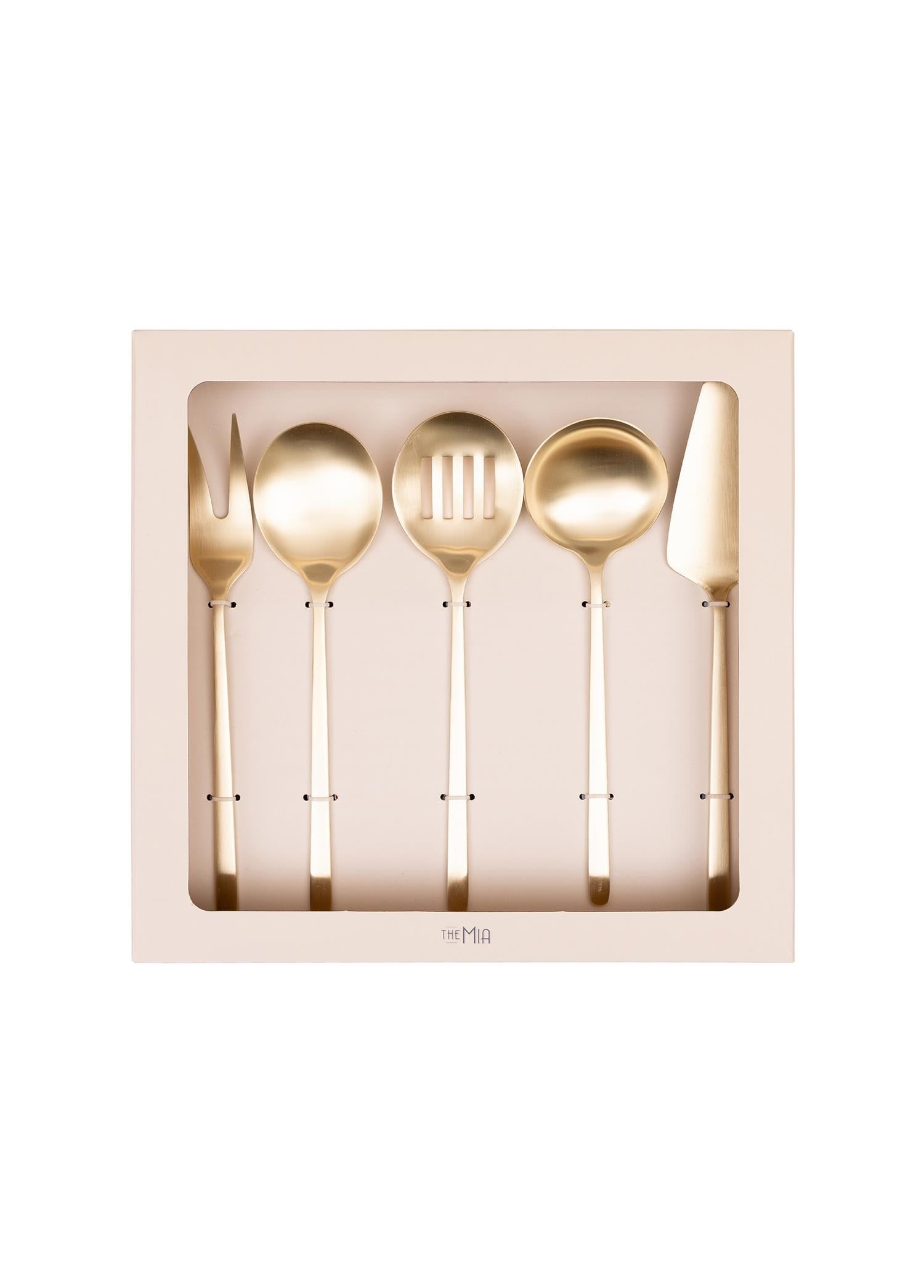The Mia Giallo Servis Seti Şampanya Gold 5 Parça