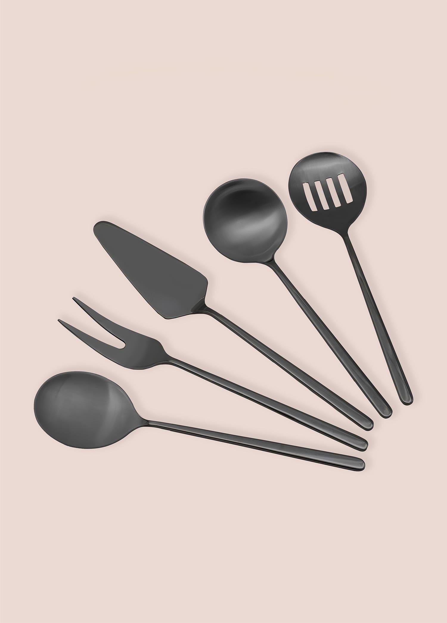 The Mia Giallo Servis Seti Siyah 5 Parça