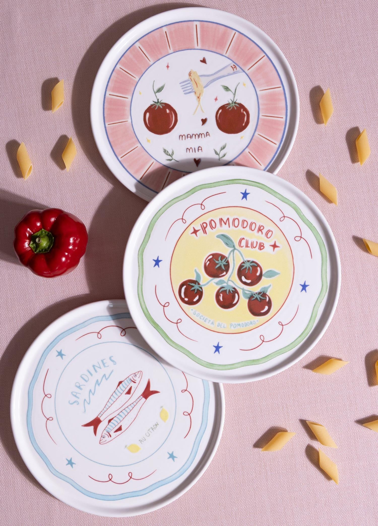 The Mia Italian Summer Servis Tabağı 6lı Set 26 cm