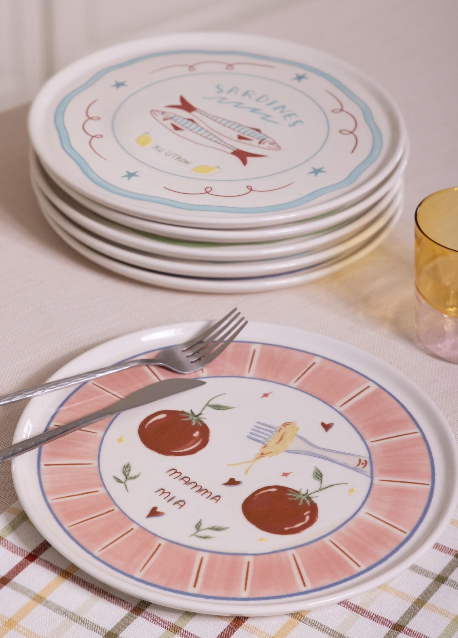 The Mia Italian Summer Servis Tabağı 6lı Set 26 cm