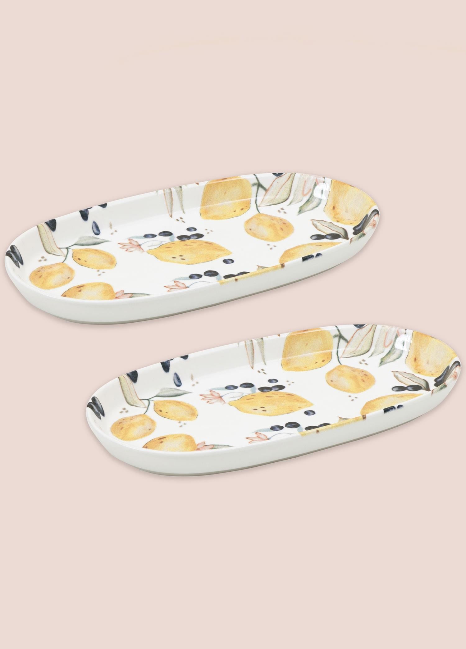 The Mia Limoncello Oval Servis Tabağı 2li 29 cm LMN024