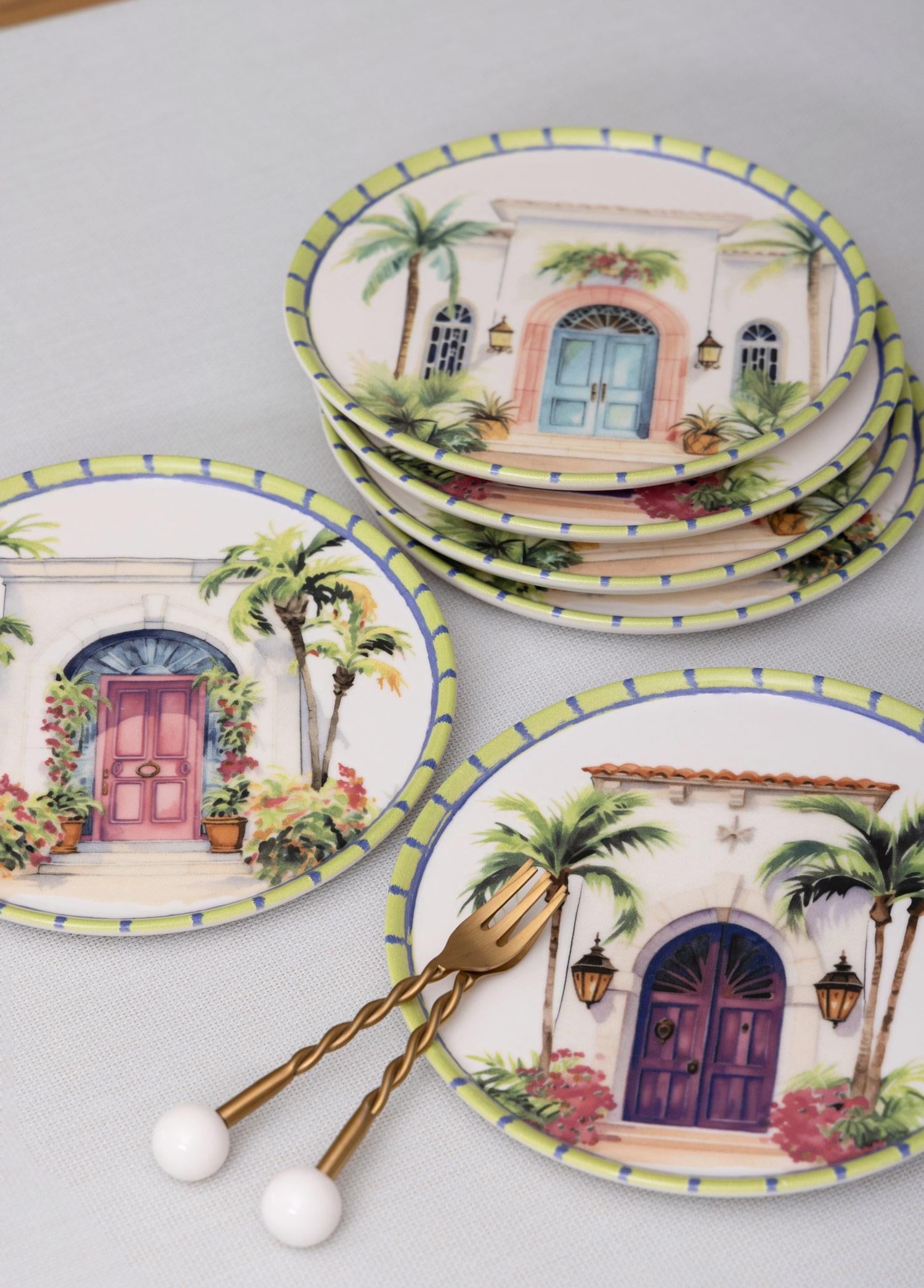 The Mia Palma Servis Tabağı 6lı Set 26 cm
