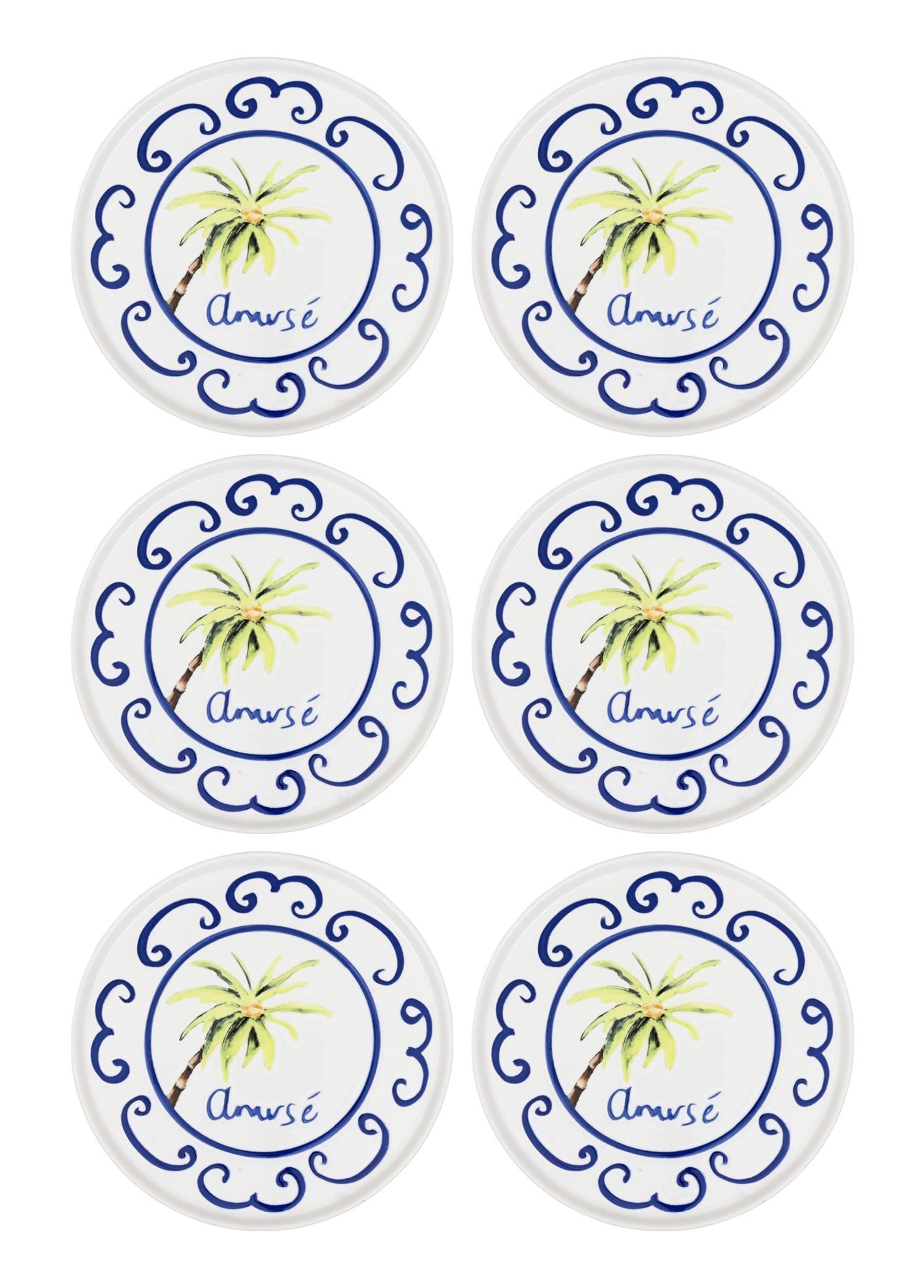 The Mia Palma Servis Tabağı 6lı Set 26 cm