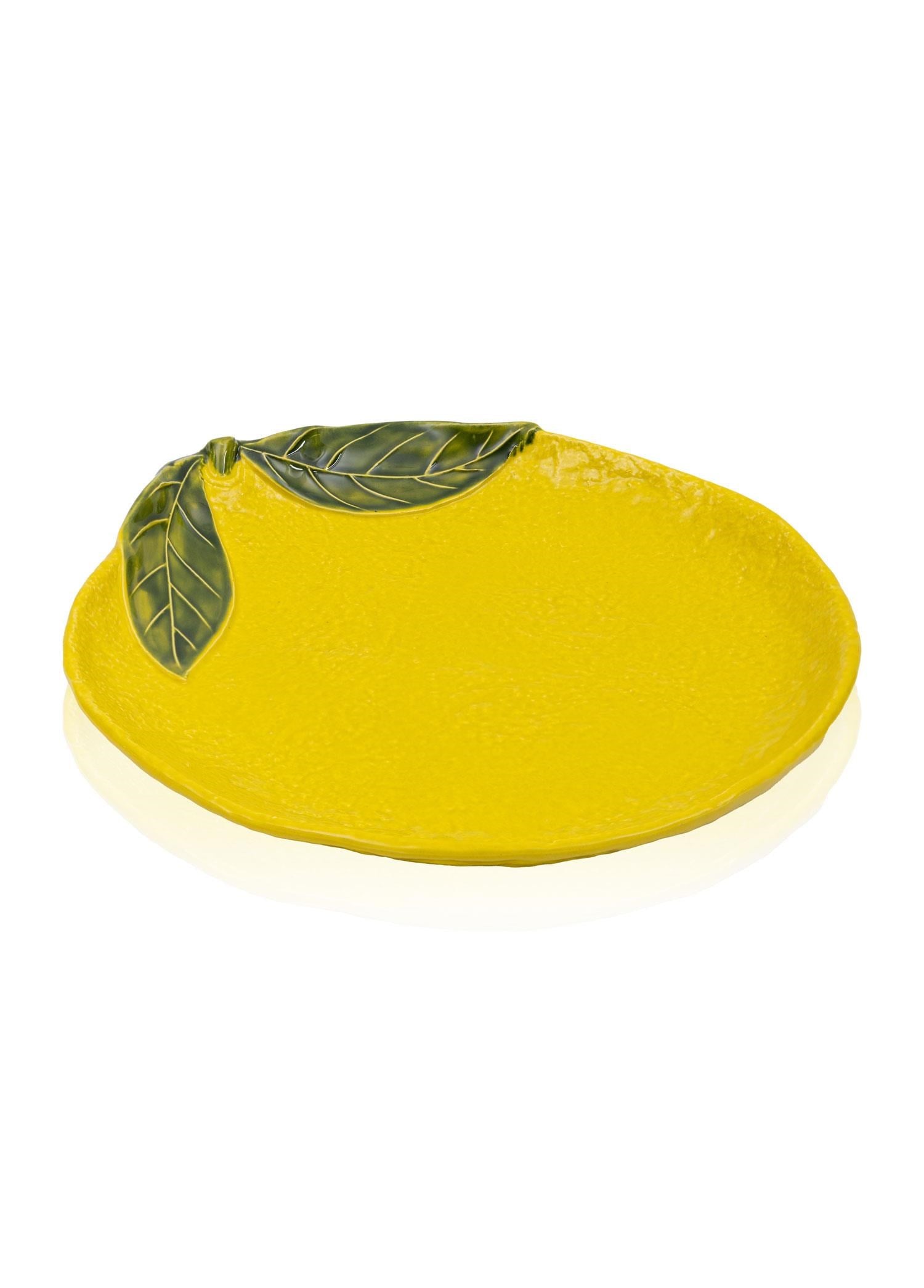 The Mia Artigiano Servis Tabağı Sarı 34,5 cm