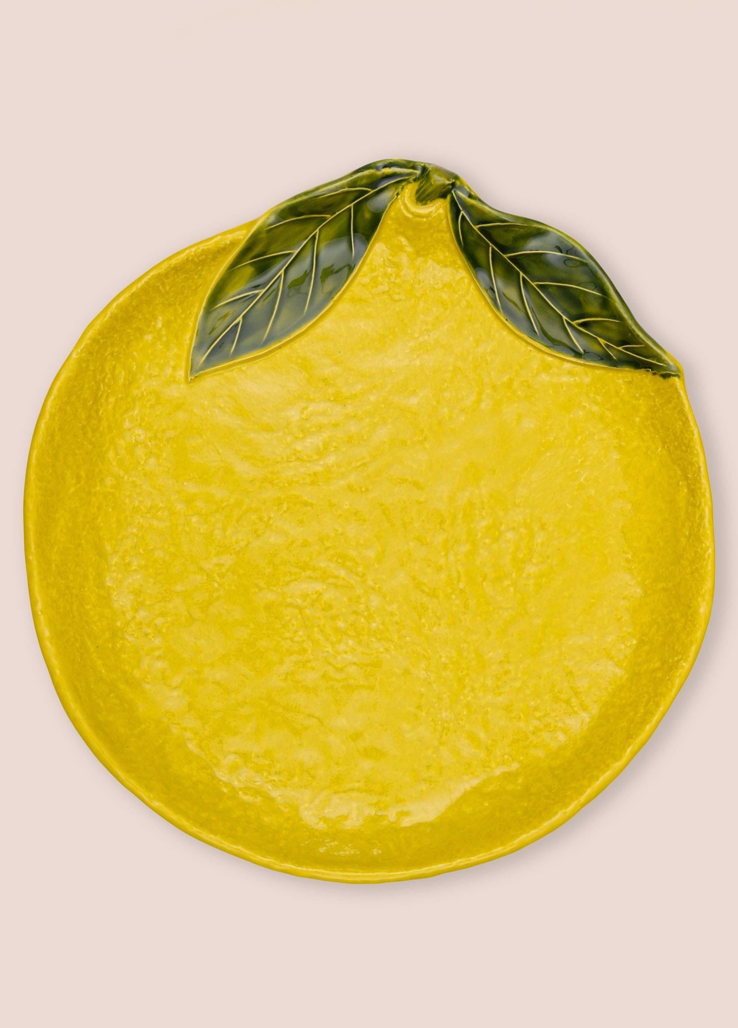 The Mia Artigiano Servis Tabağı Sarı 34,5 cm