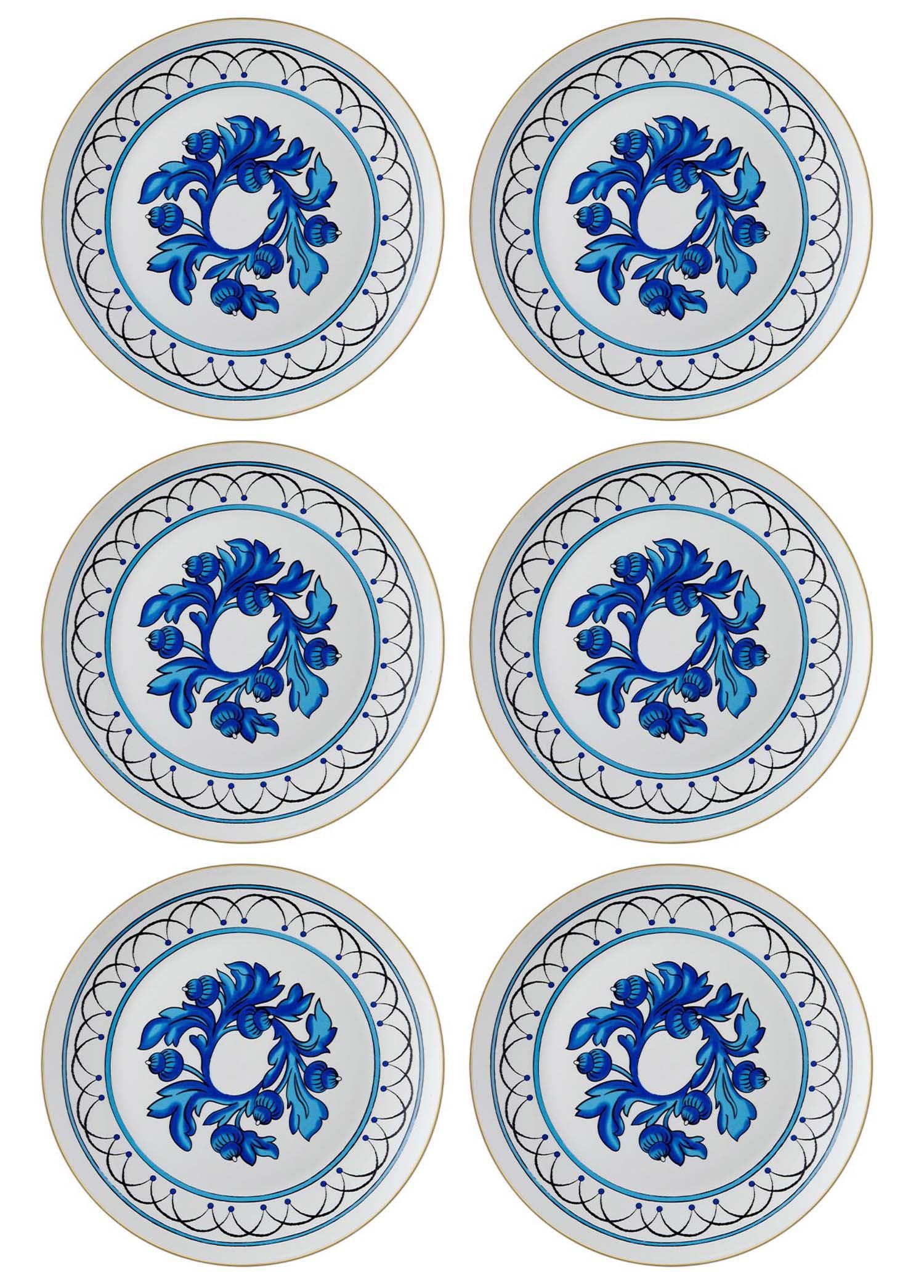 The Mia Azul Servis Tabağı 6 Kişilik
