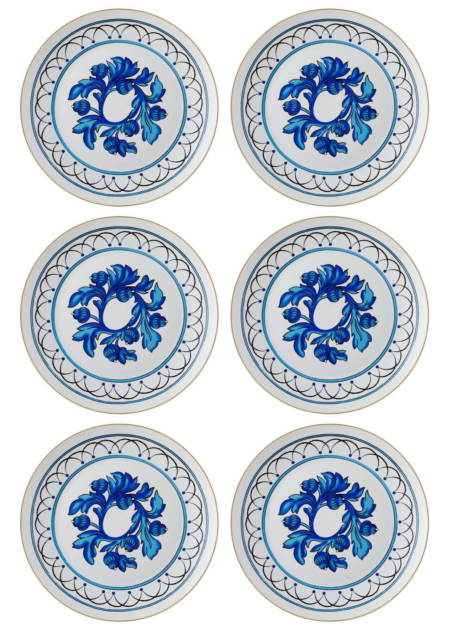 The Mia Azul Servis Tabağı 6 Kişilik