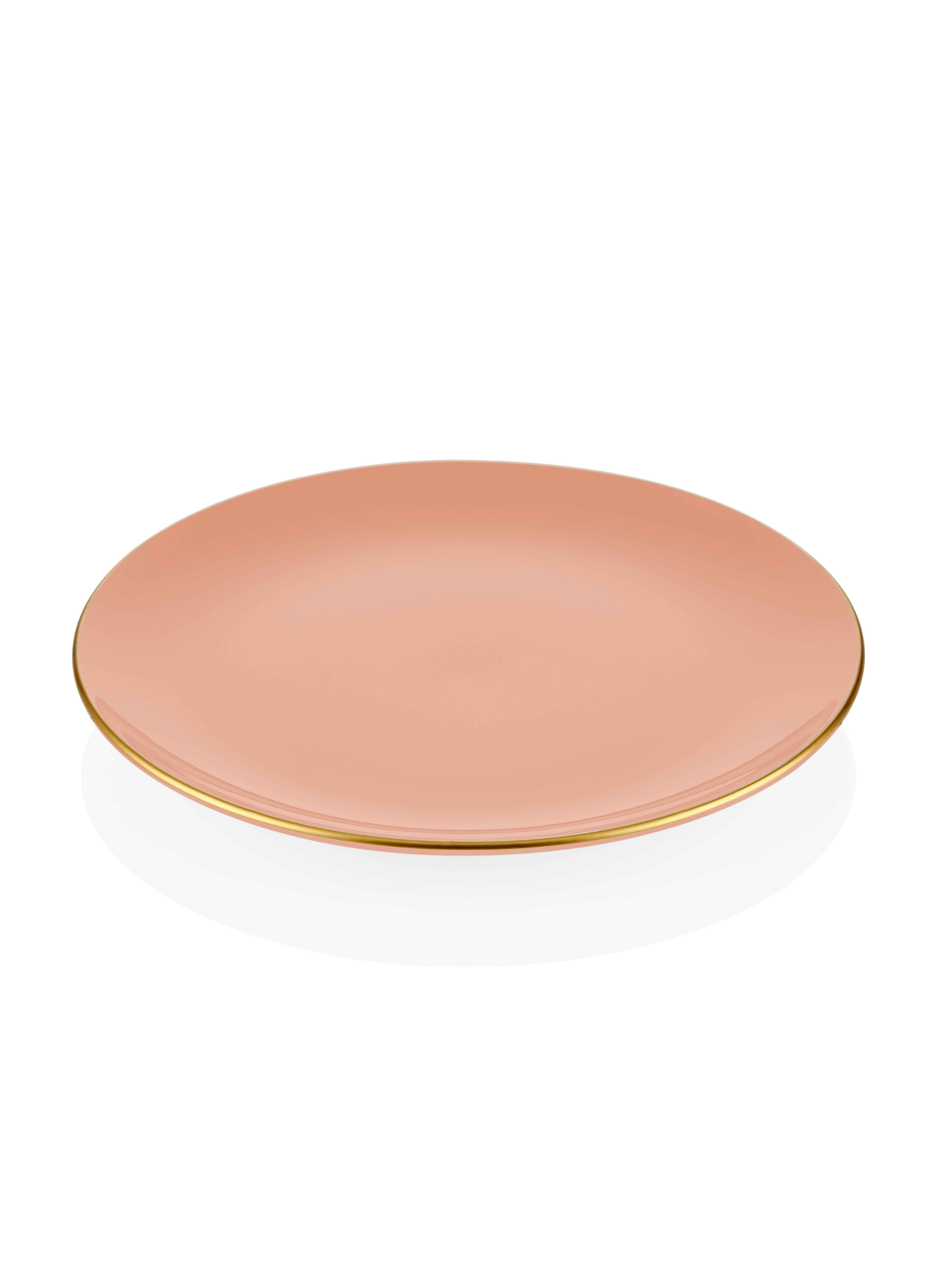 The Mia Basic Servis Tabağı 6 Lı Set Somon Pembe - 26cm