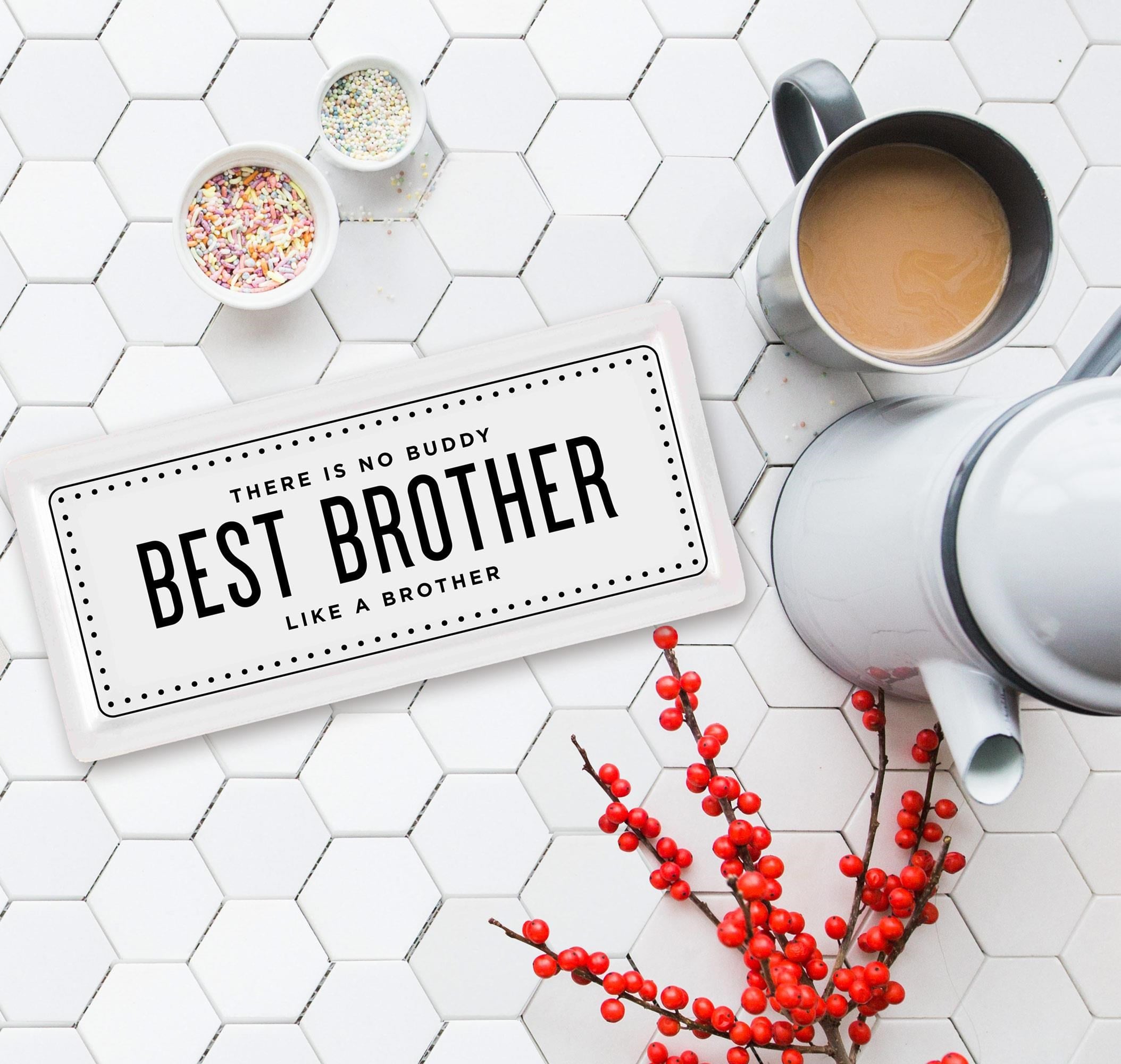 The Mia Dikdörtgen Servis Tabağı Best Brother 35 x 16 Cm
