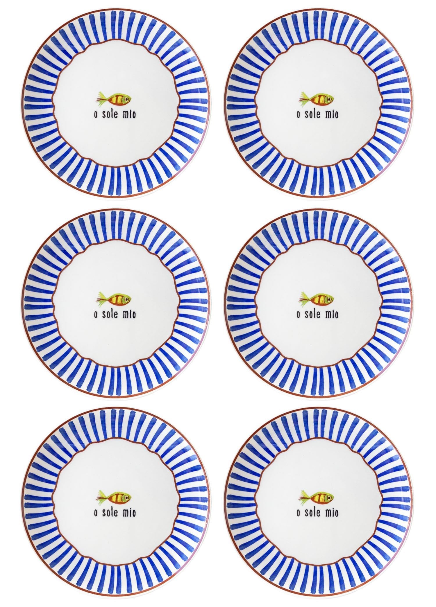 The Mia Fish Servis Tabağı 6lı Set 26 cm
