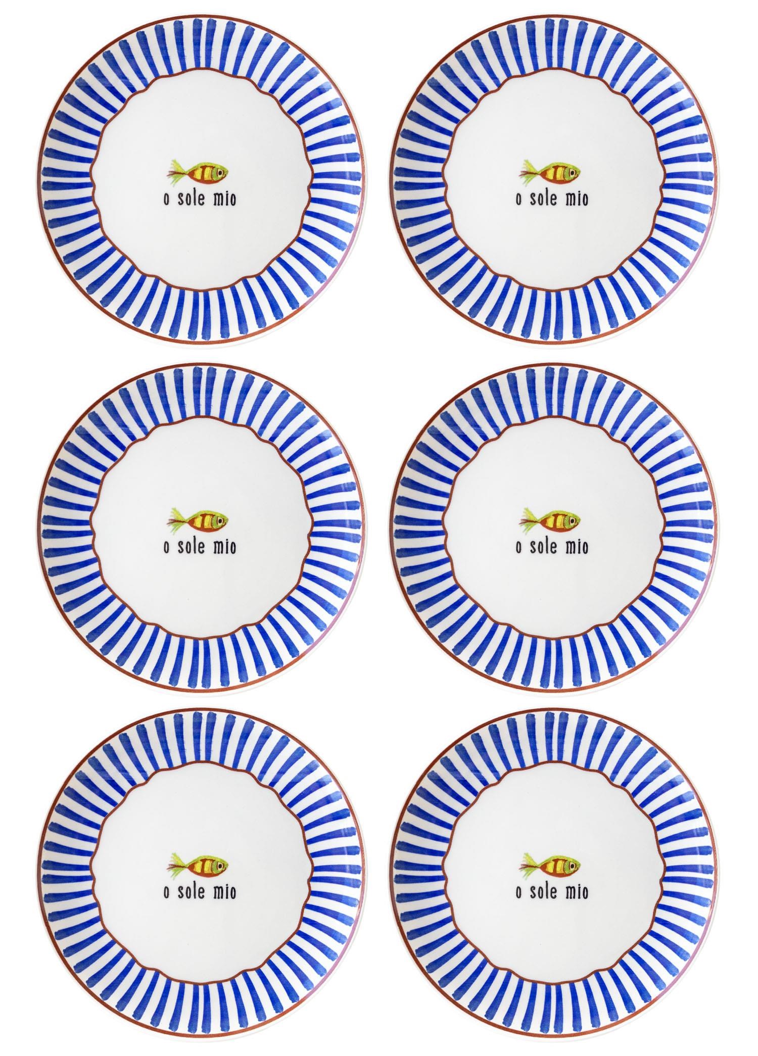The Mia Fish Servis Tabağı 6lı Set 26 cm