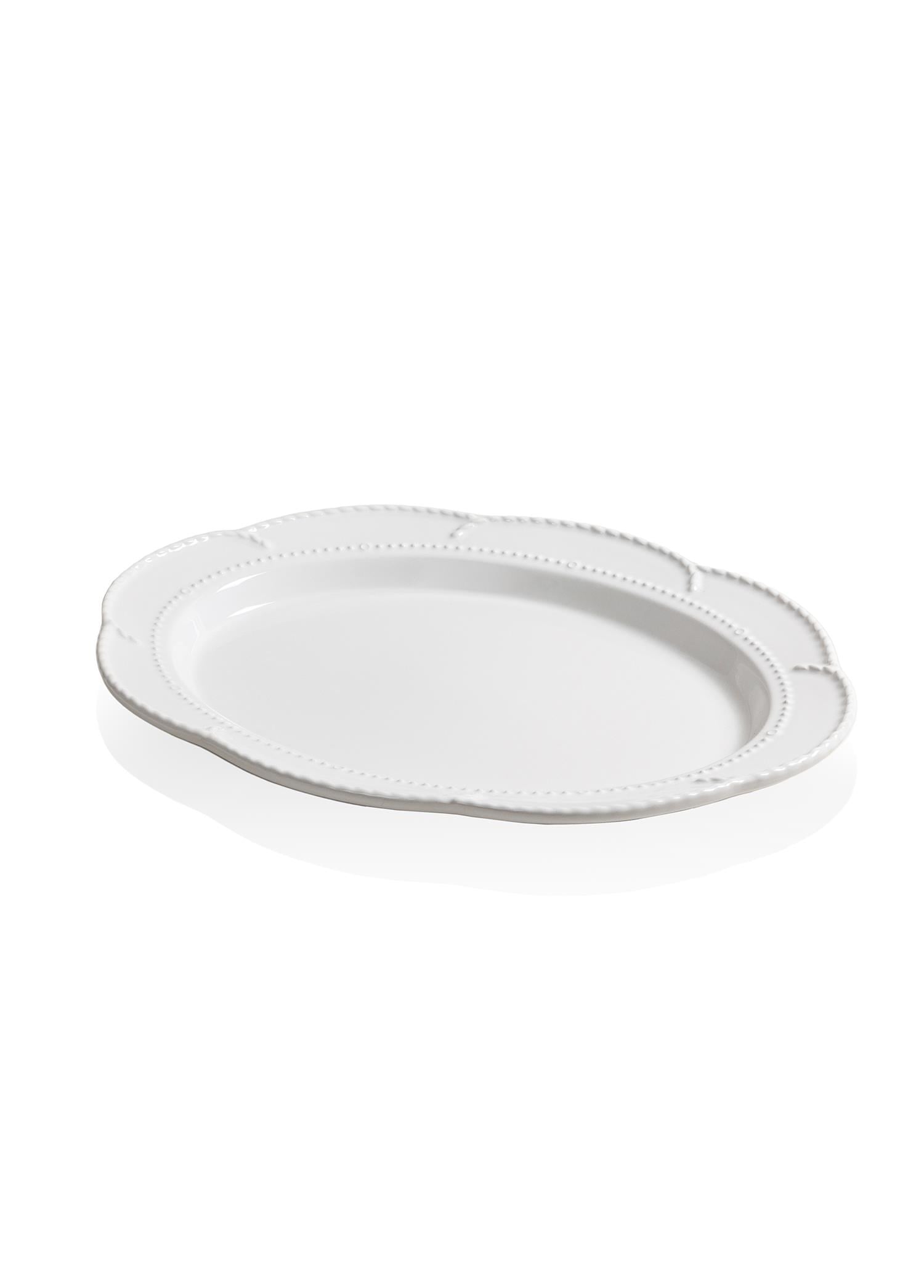 The Mia Grande Servis Tabağı Beyaz 41x31 cm GRD0012