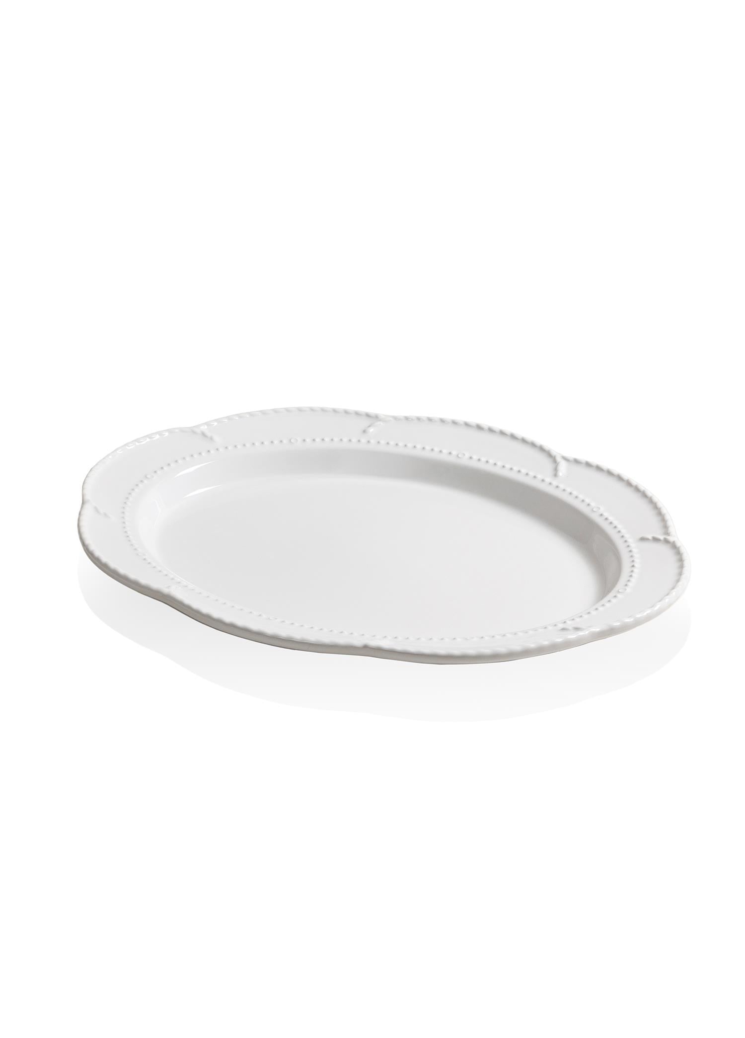 The Mia Grande Servis Tabağı Beyaz 41x31 cm GRD0012