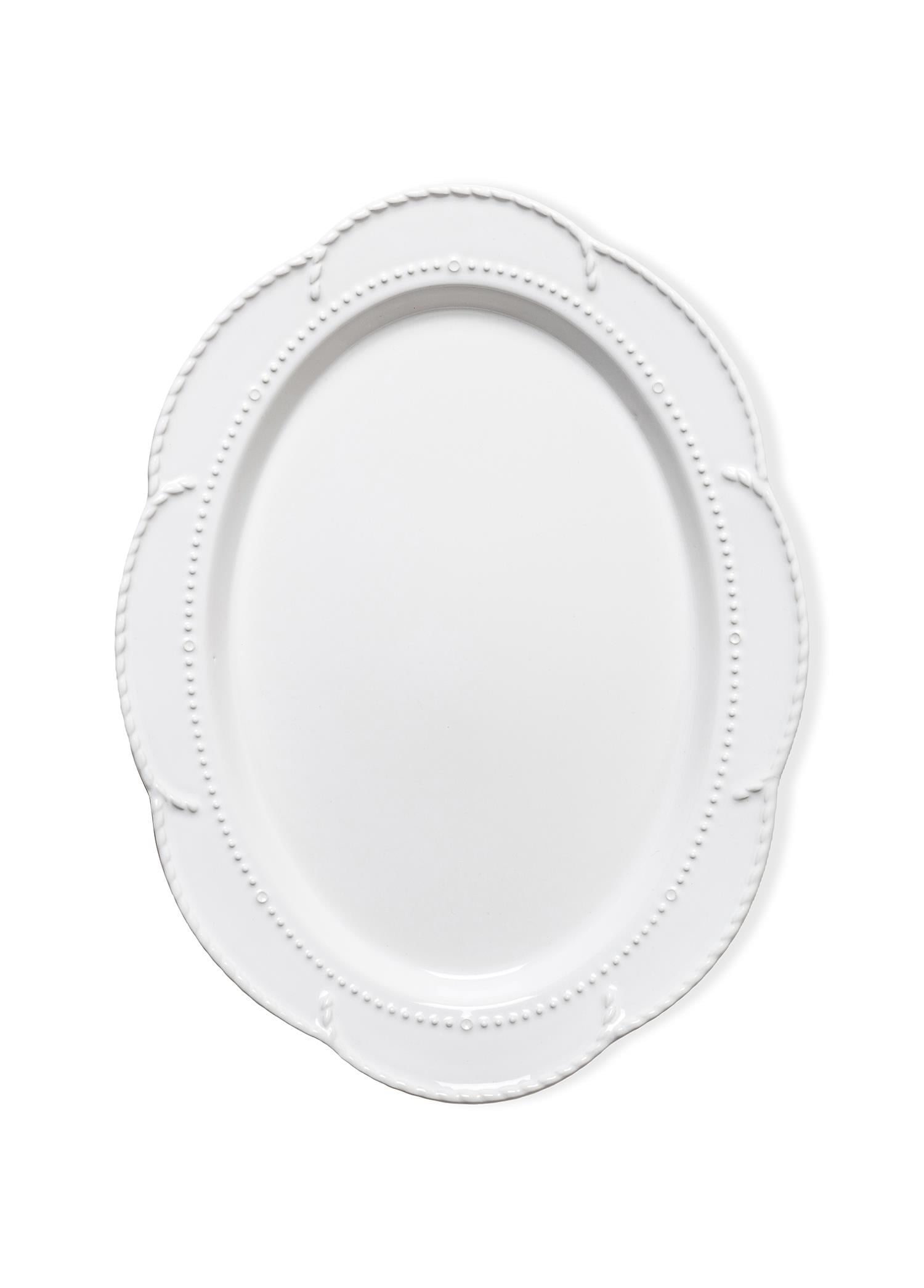 The Mia Grande Servis Tabağı Beyaz 41x31 cm GRD0012