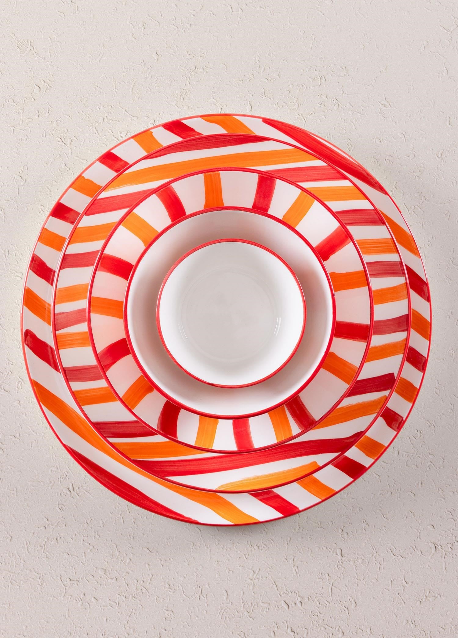 The Mia Joy Servis Tabağı Kırmızı 30 cm