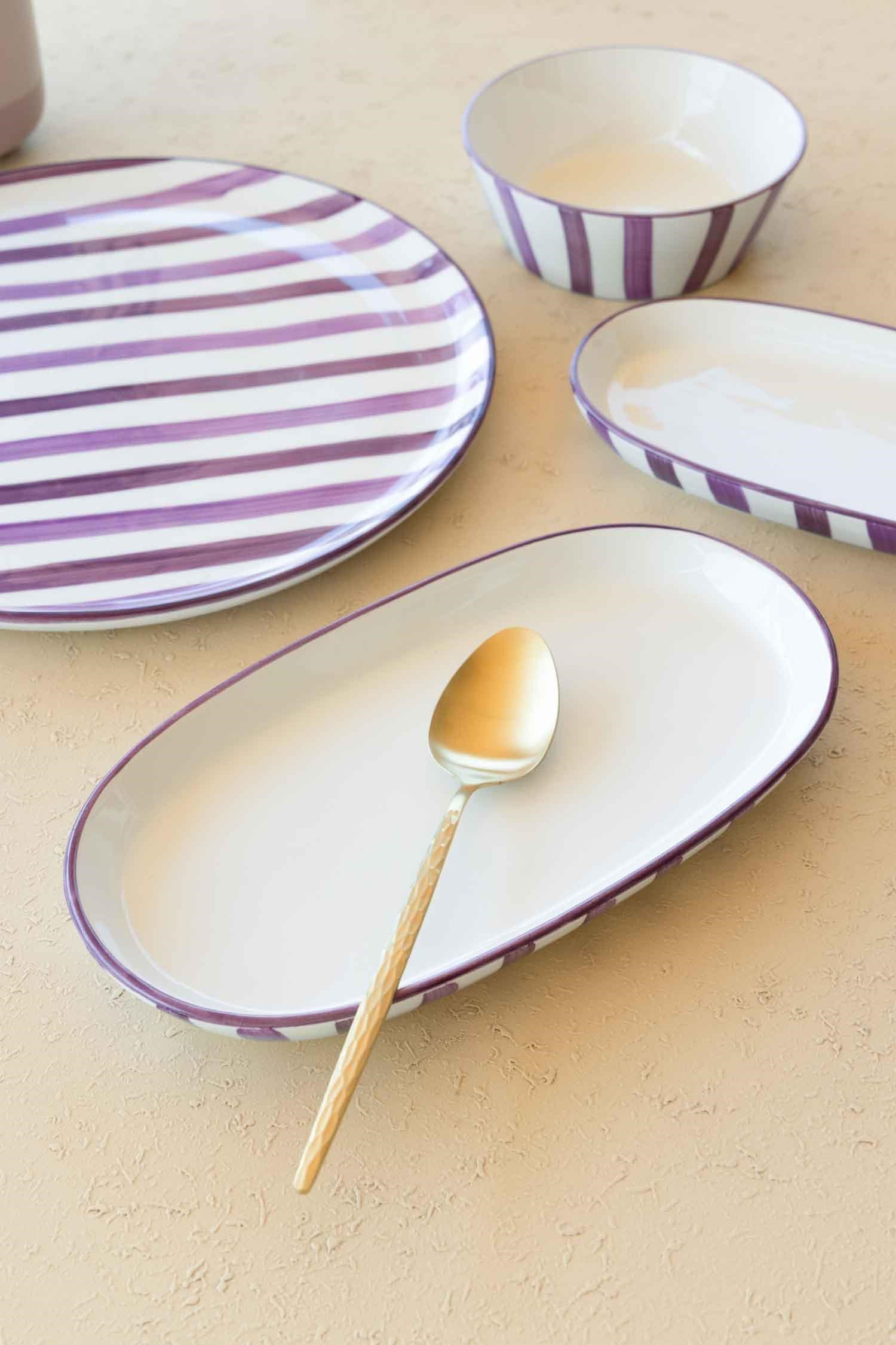 The Mia Joy Servis Tabağı Mor 30 cm