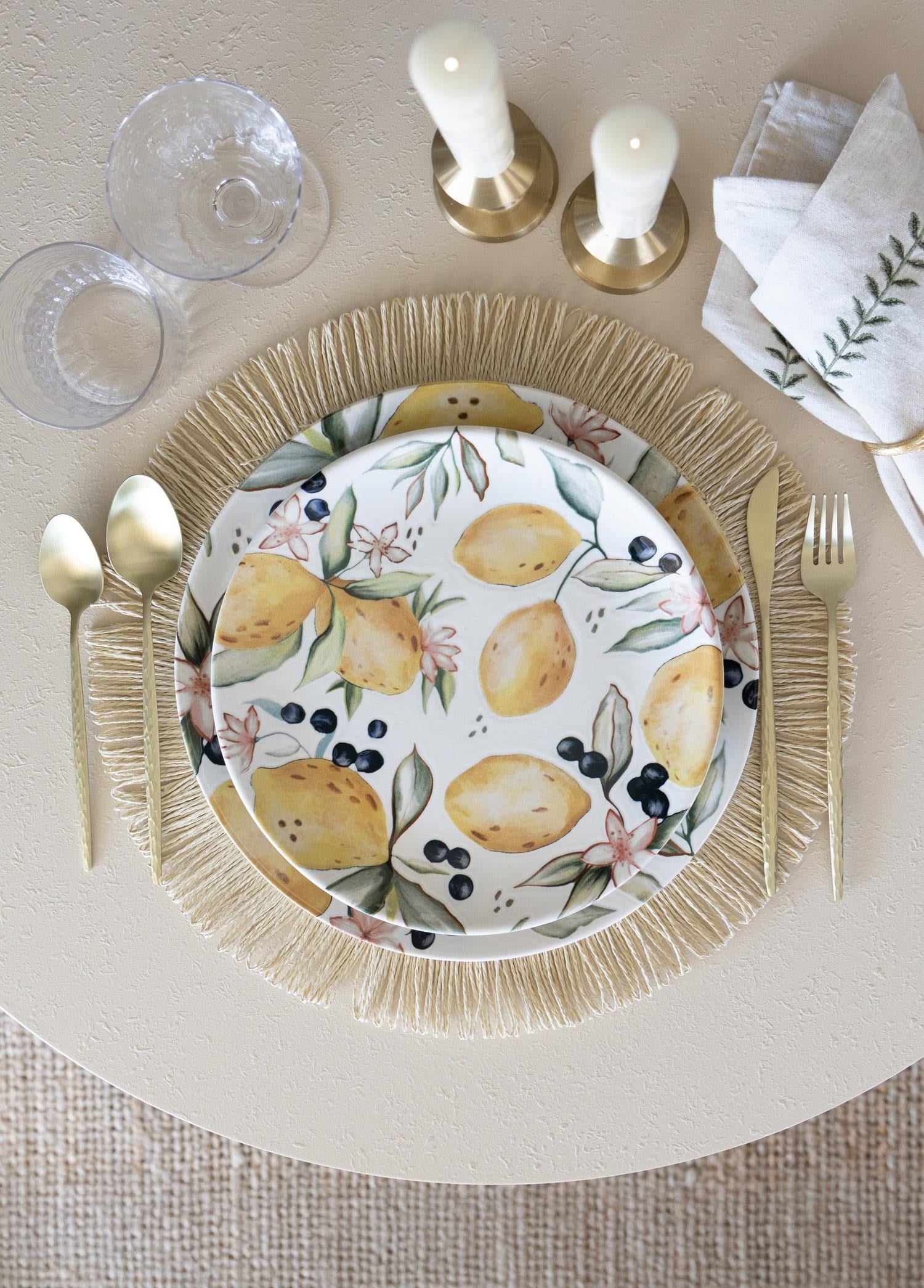 The Mia Limoncello Servis Tabağı 6lı Set 26 cm LMN013