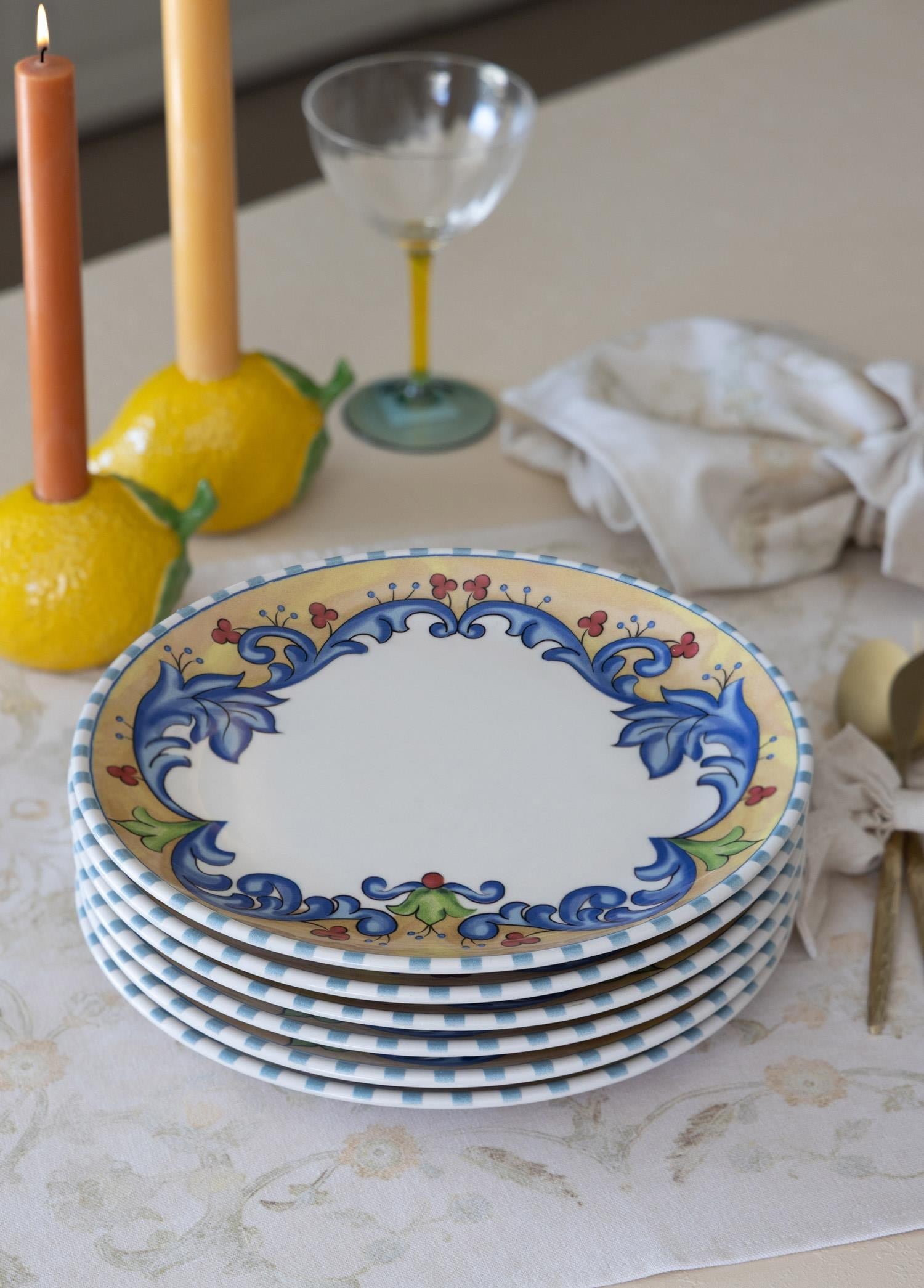 The Mia Limoncello Servis Tabağı 6lı Set 26 cm