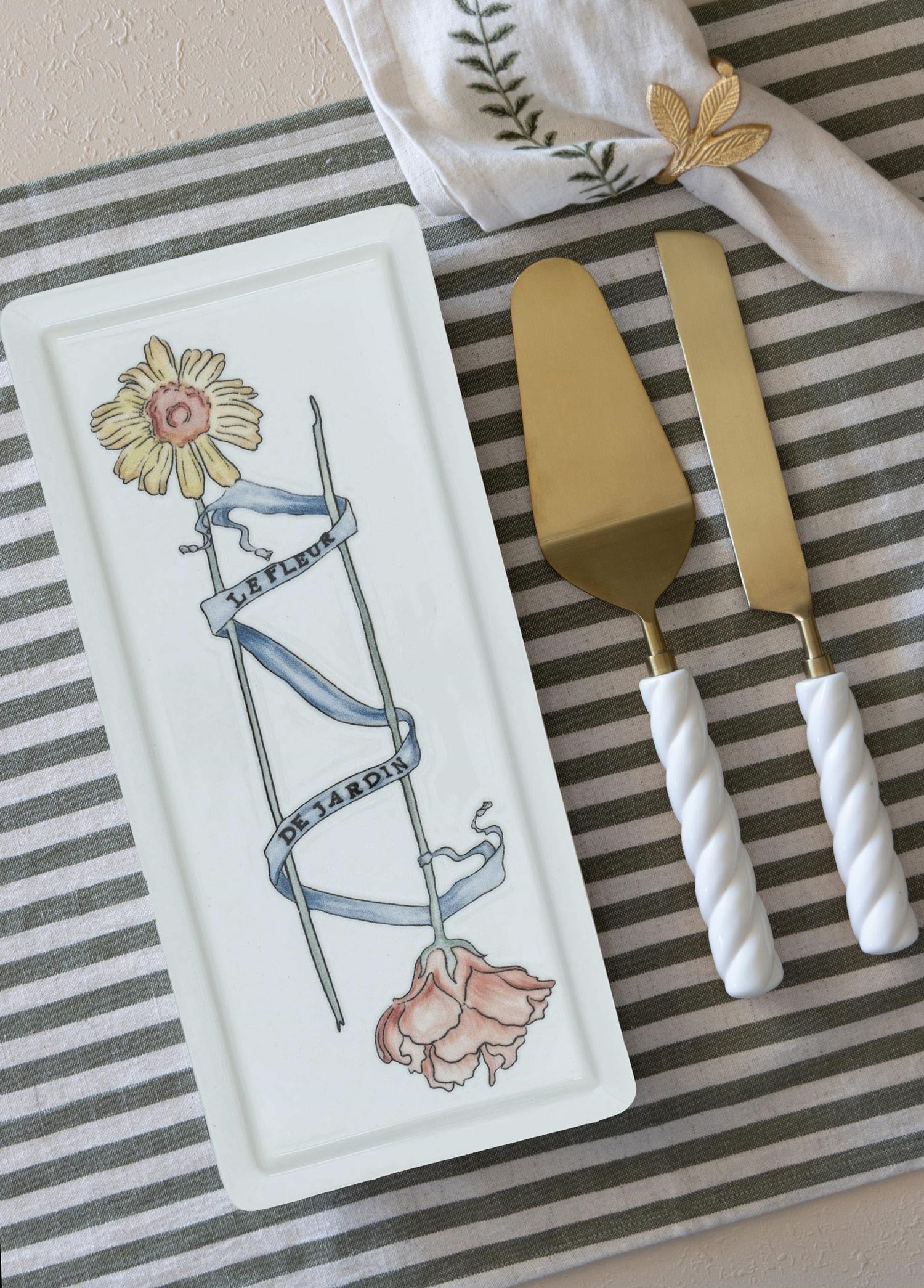The Mia Luv Dikdörtgen Servis Tabağı 35x16 cm