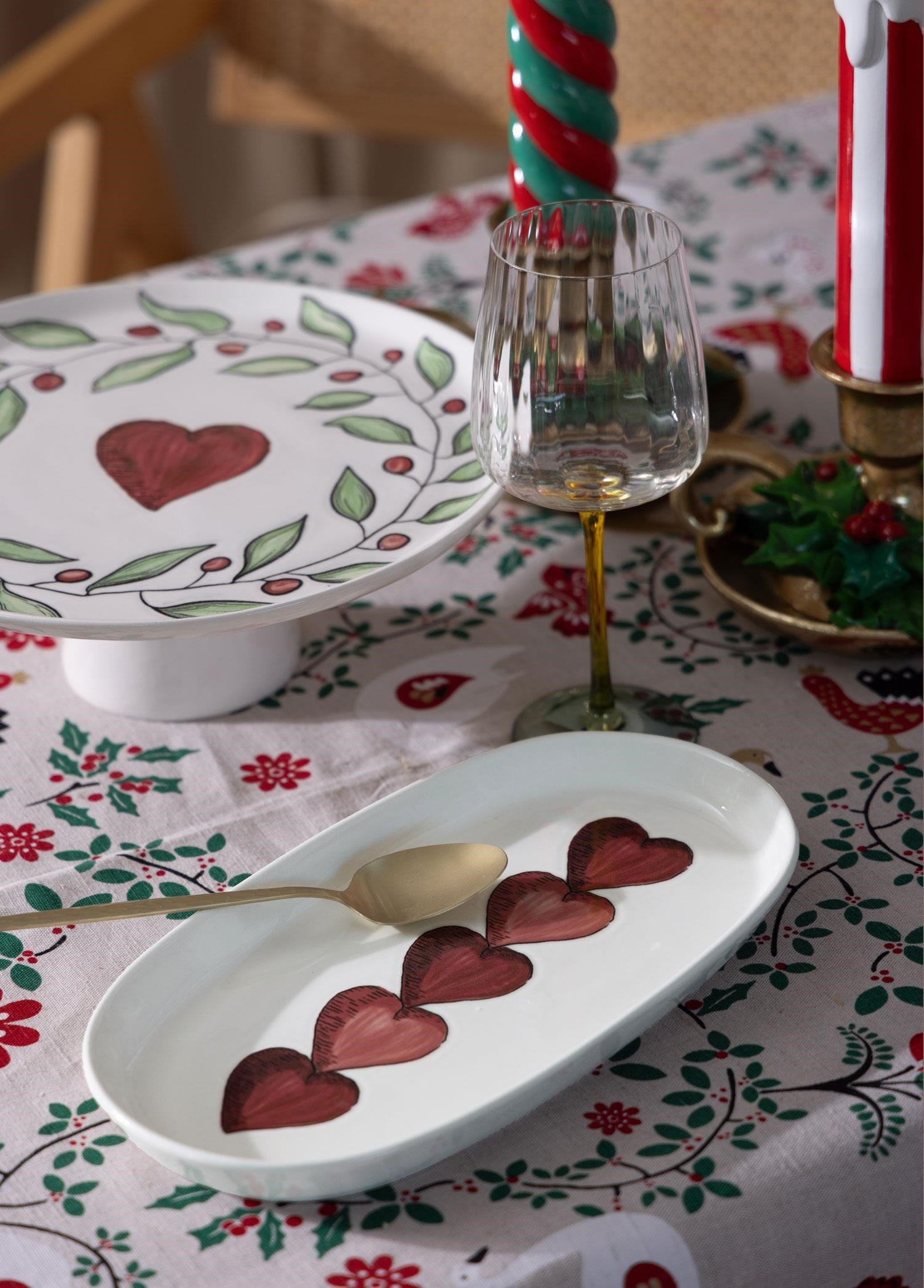 The Mia Luv Oval Servis Tabağı 2li Set 29 cm