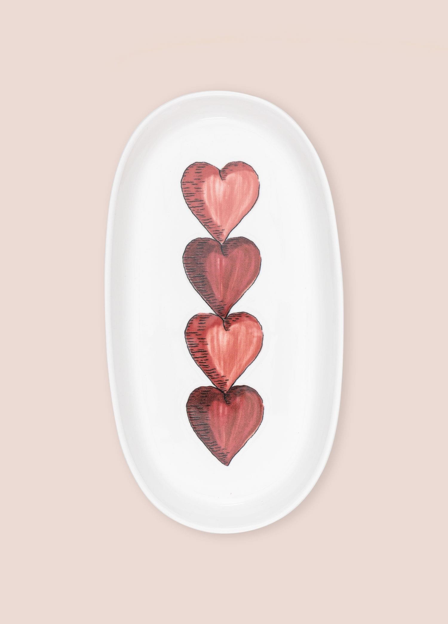 The Mia Luv Oval Servis Tabağı 2li 23 cm