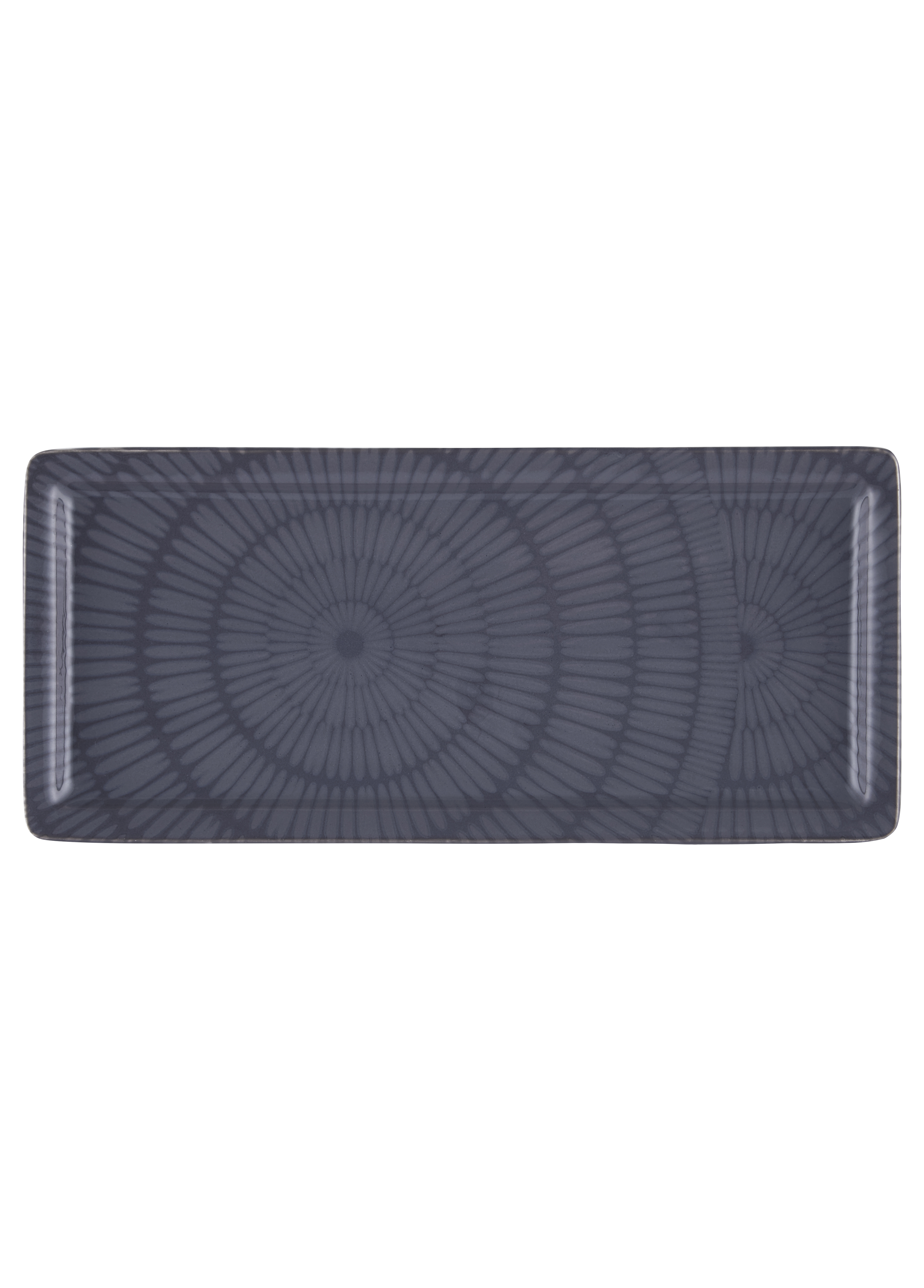 The Mia Noon Dikdörtgen Servis Gri 35x16 cm