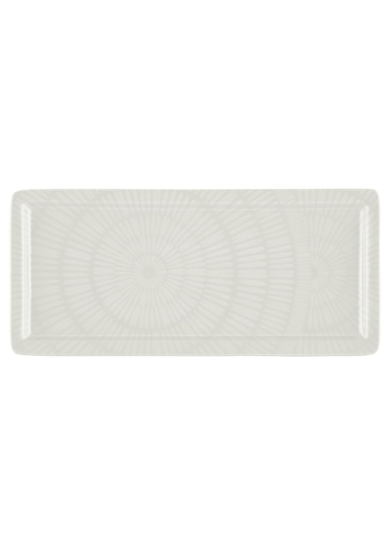 The Mia Noon Dikdörtgen Servis Tabağı Krem 35x16 cm