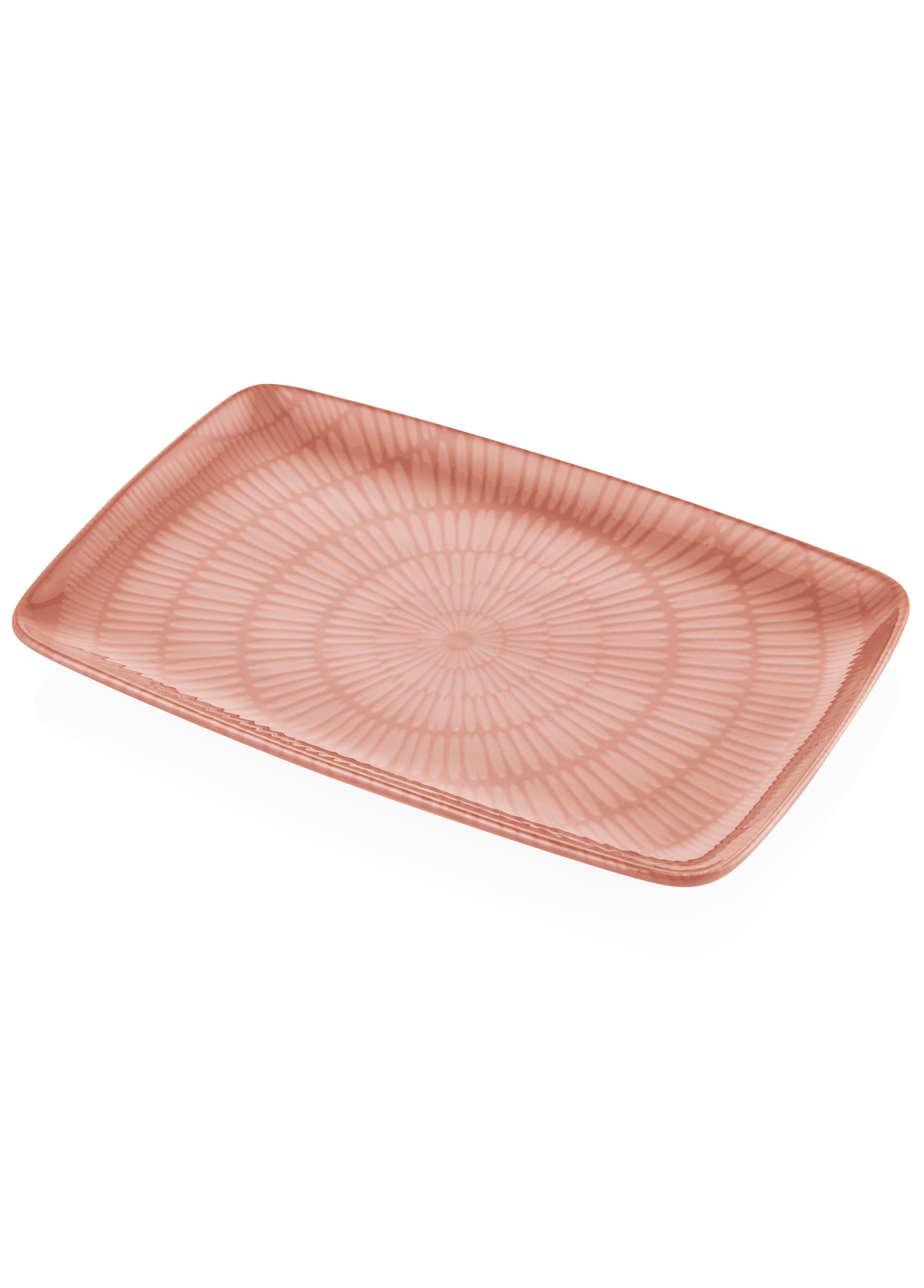The Mia Noon Dikdörtgen Servis Tabağı Somon 31x20 cm