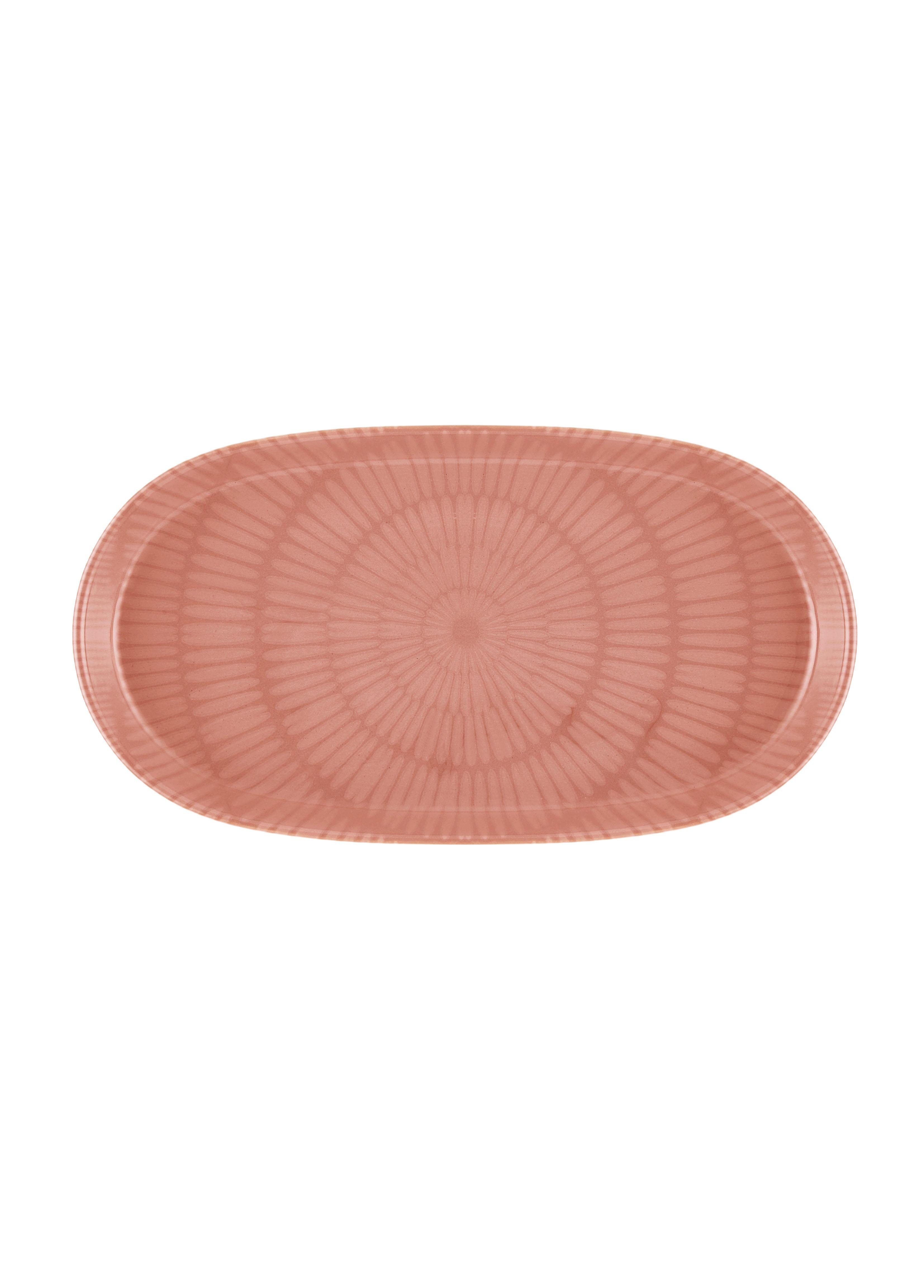 The Mia Noon Oval Servis Tabağı 2li Set Somon 29 cm