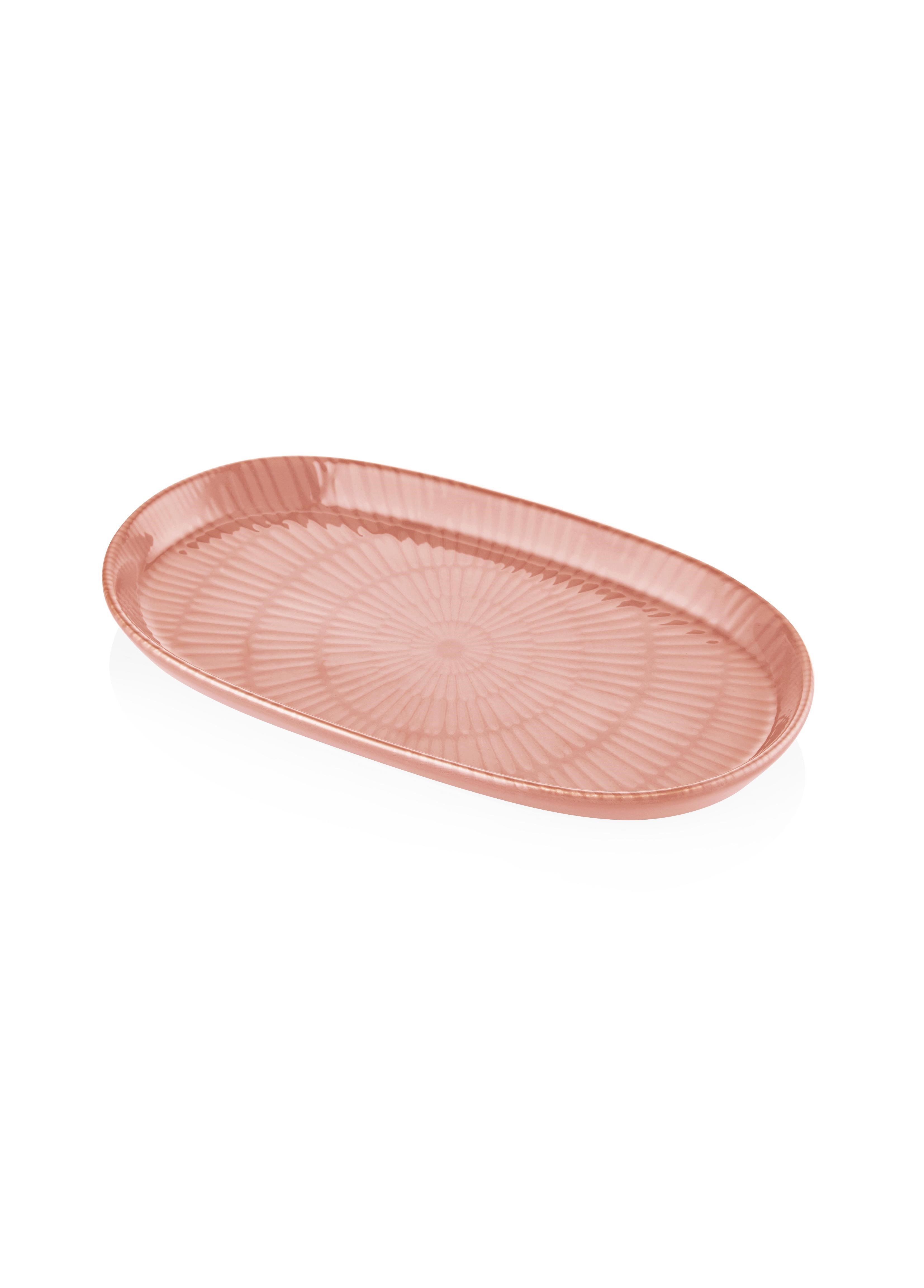 The Mia Noon Oval Servis Tabağı 2li Somon 29 cm