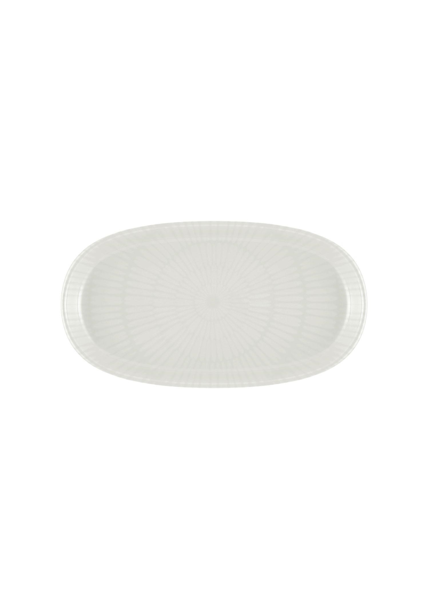 The Mia Noon Oval Servis Tabağı 2li Krem 26 cm