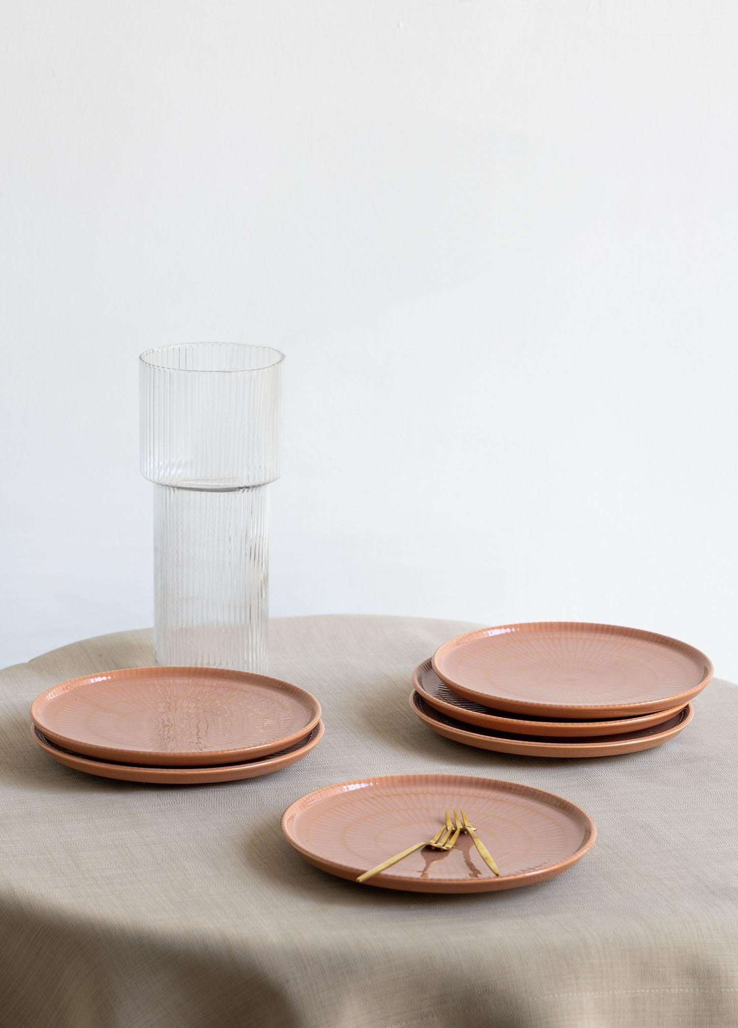 Servis Tabağı The Mia Noon Servis Tabağı 6lı Set Somon 26 cm