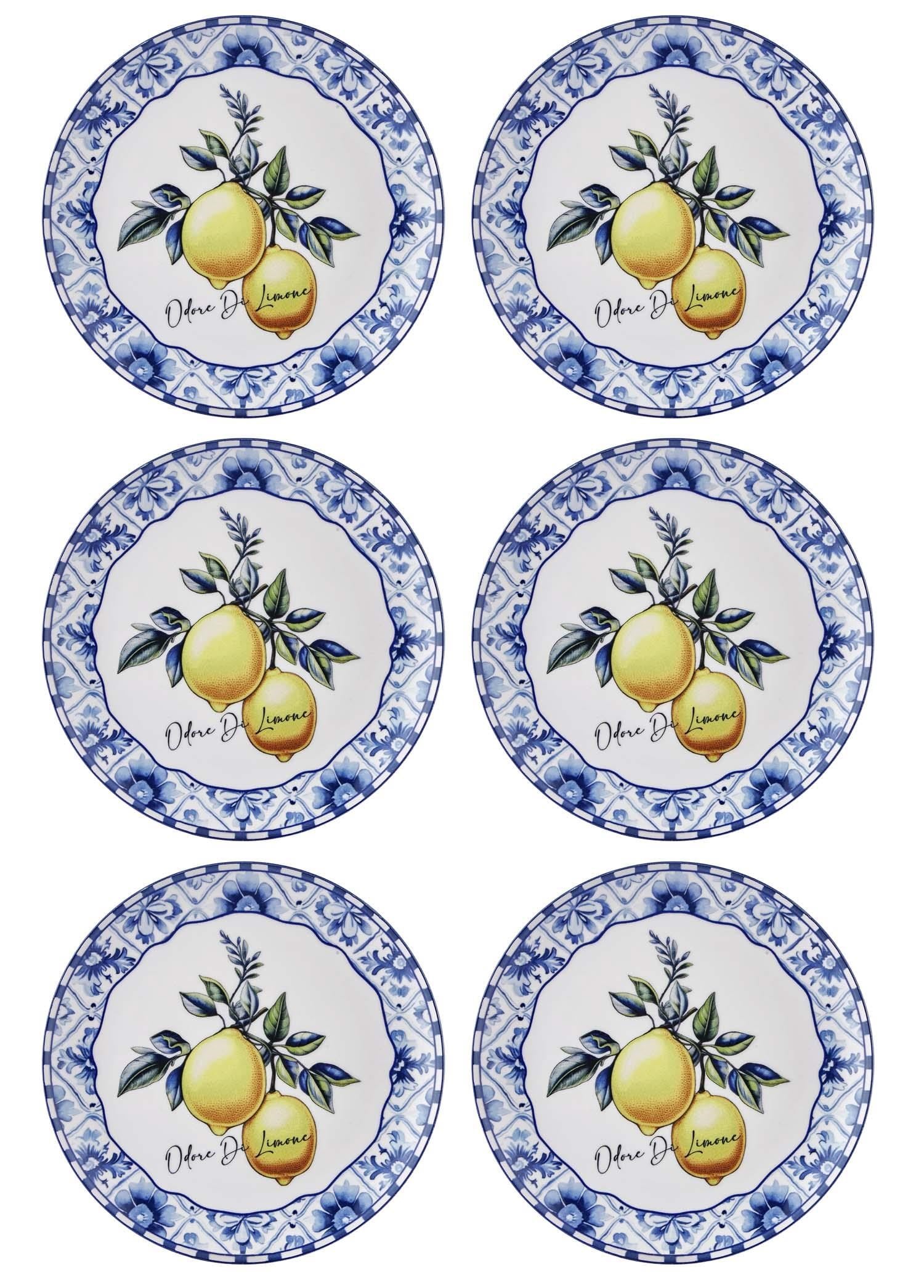 The Mia Odore Di Limone Servis Tabağı 6lı Set 26 cm ODL003