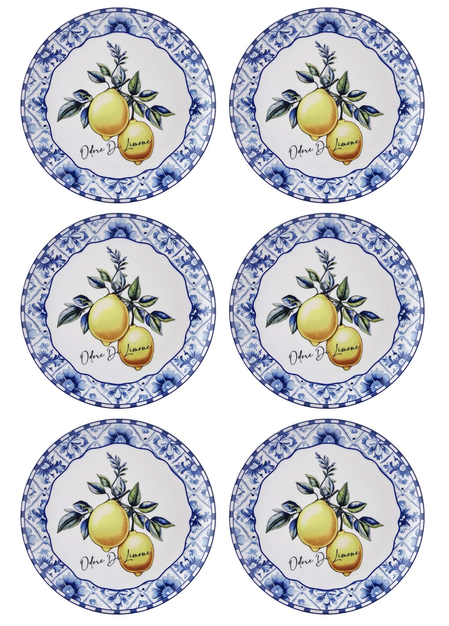 The Mia Odore Di Limone Servis Tabağı 6lı Set 26 cm ODL003