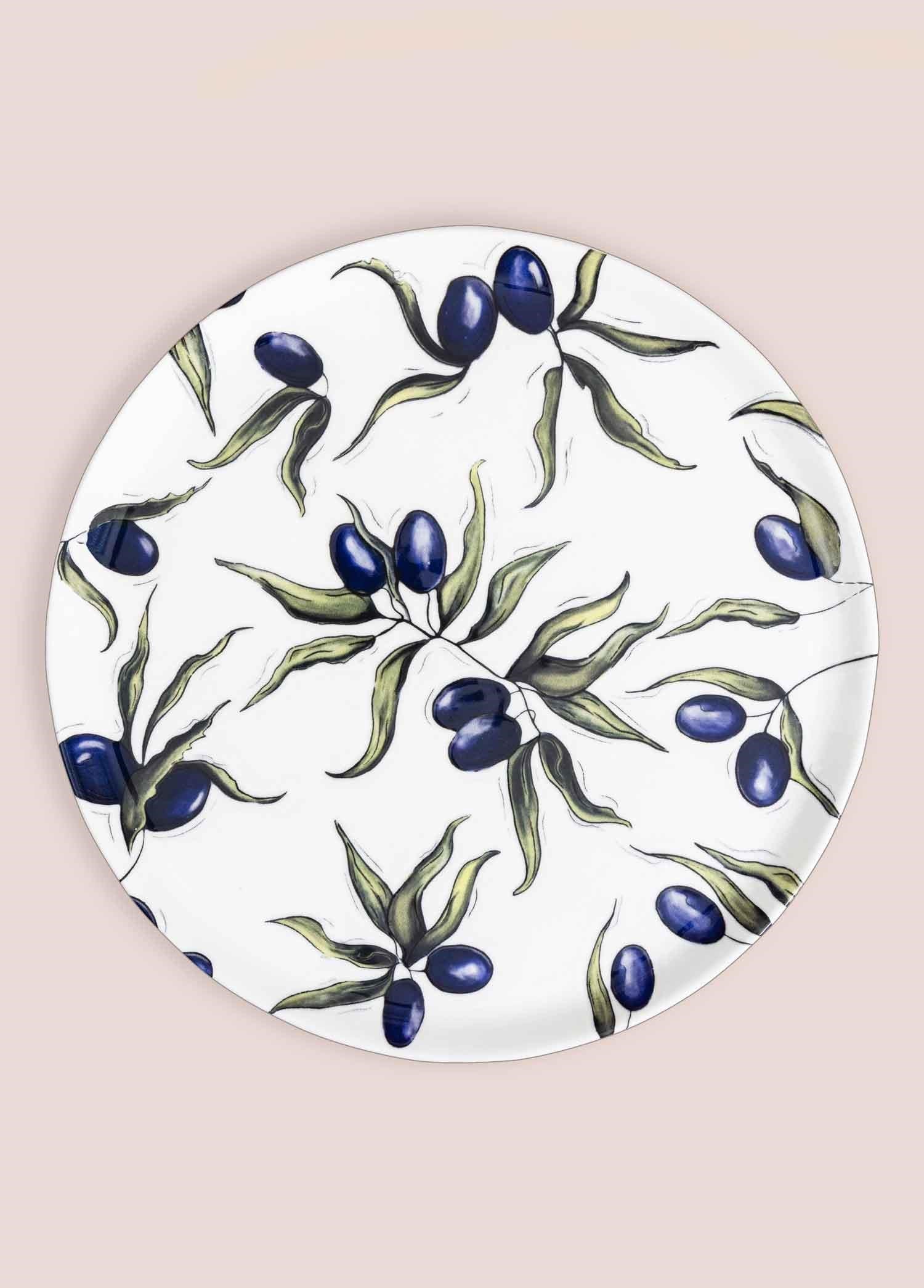 The Mia Olivos Ayaklı Servis Tabağı 10x30 cm OVS0010
