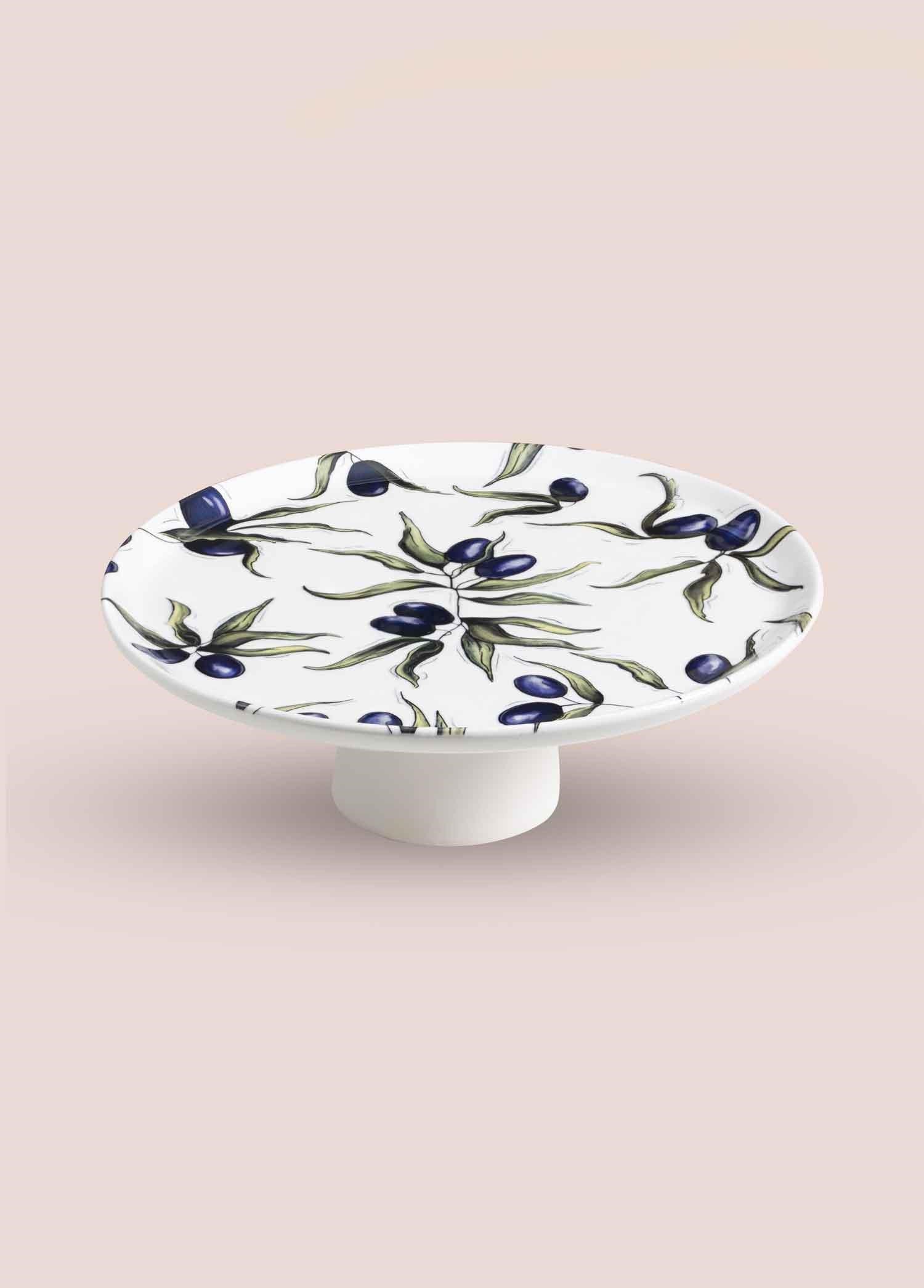 The Mia Olivos Ayaklı Servis Tabağı 10x30 cm OVS0010